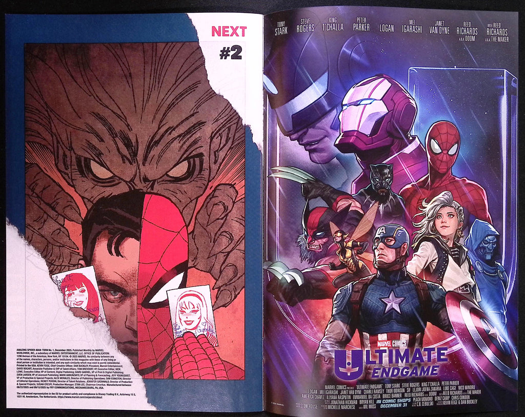 The Amazing Spider-Man: Torn # 1 1:25 Chiarello Incentive Variant 2025 NM-