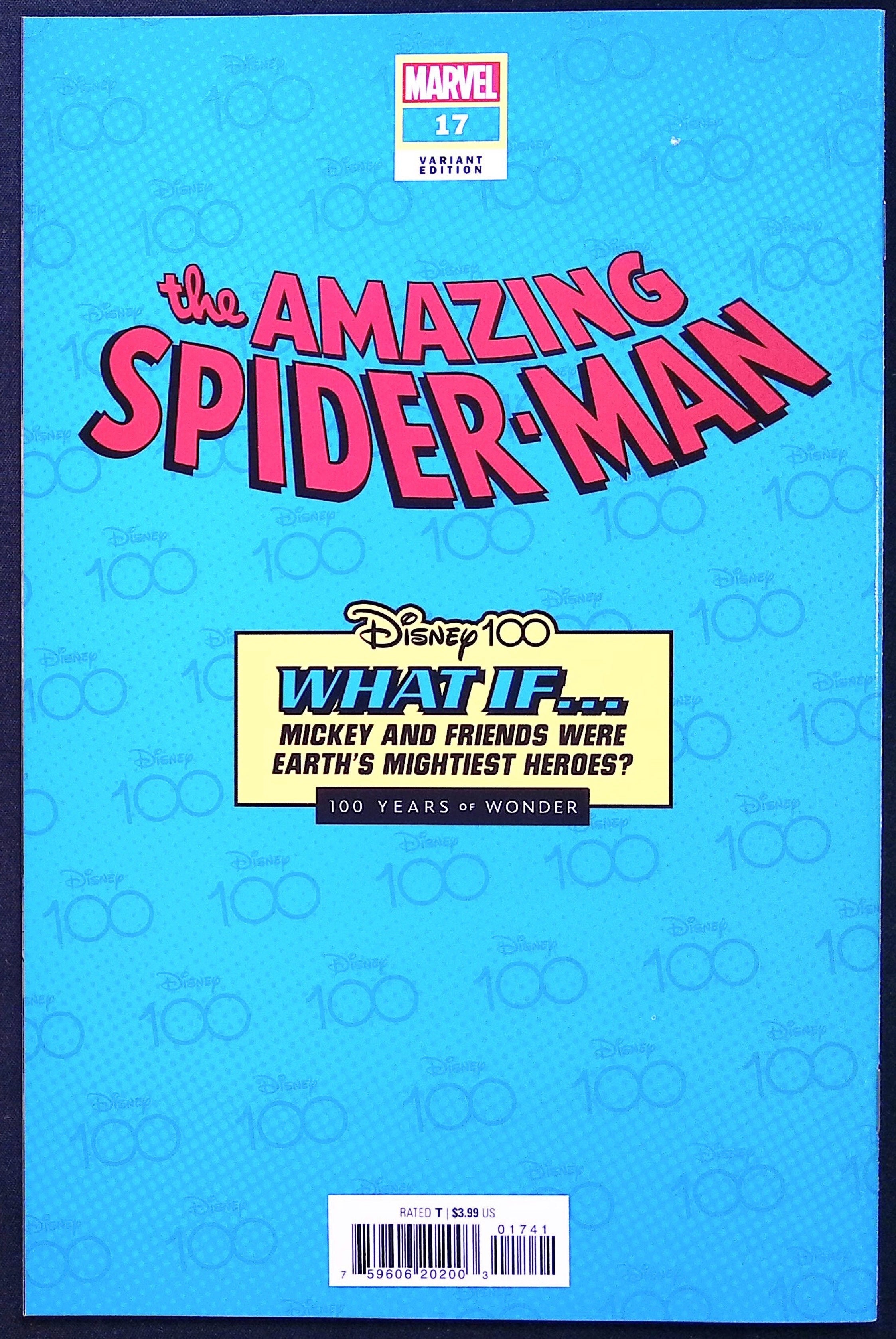 The Amazing Spider-Man # 17 Disney 100 Variant 2023 VF/NM
