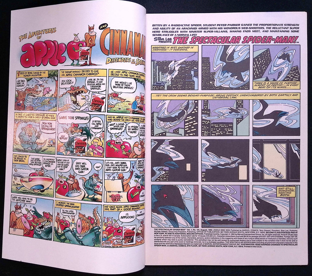 The Spectacular Spider-Man # 191 1992 VF/NM