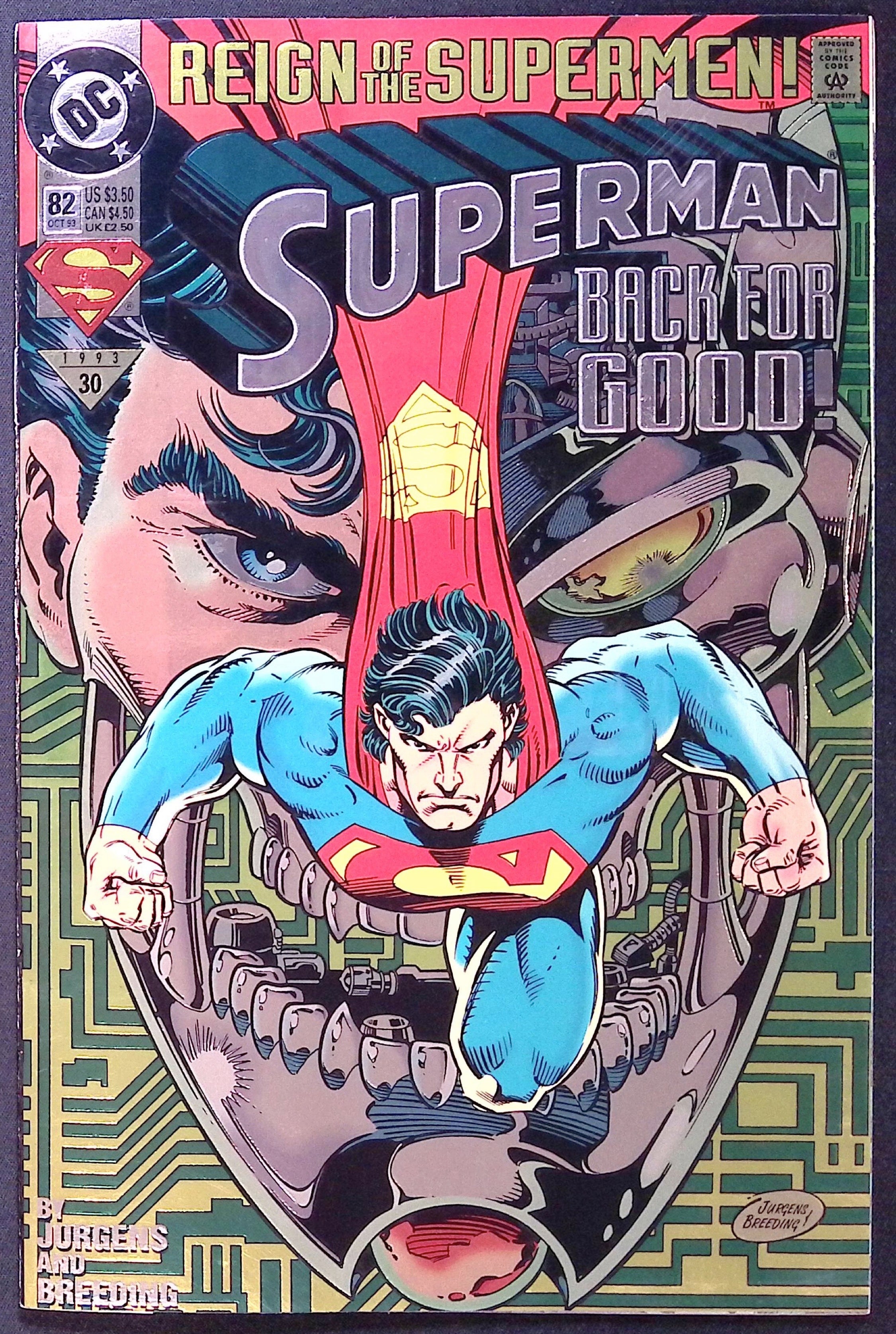 Superman # 82 Chromium Foil Edition 1993 VF/NM