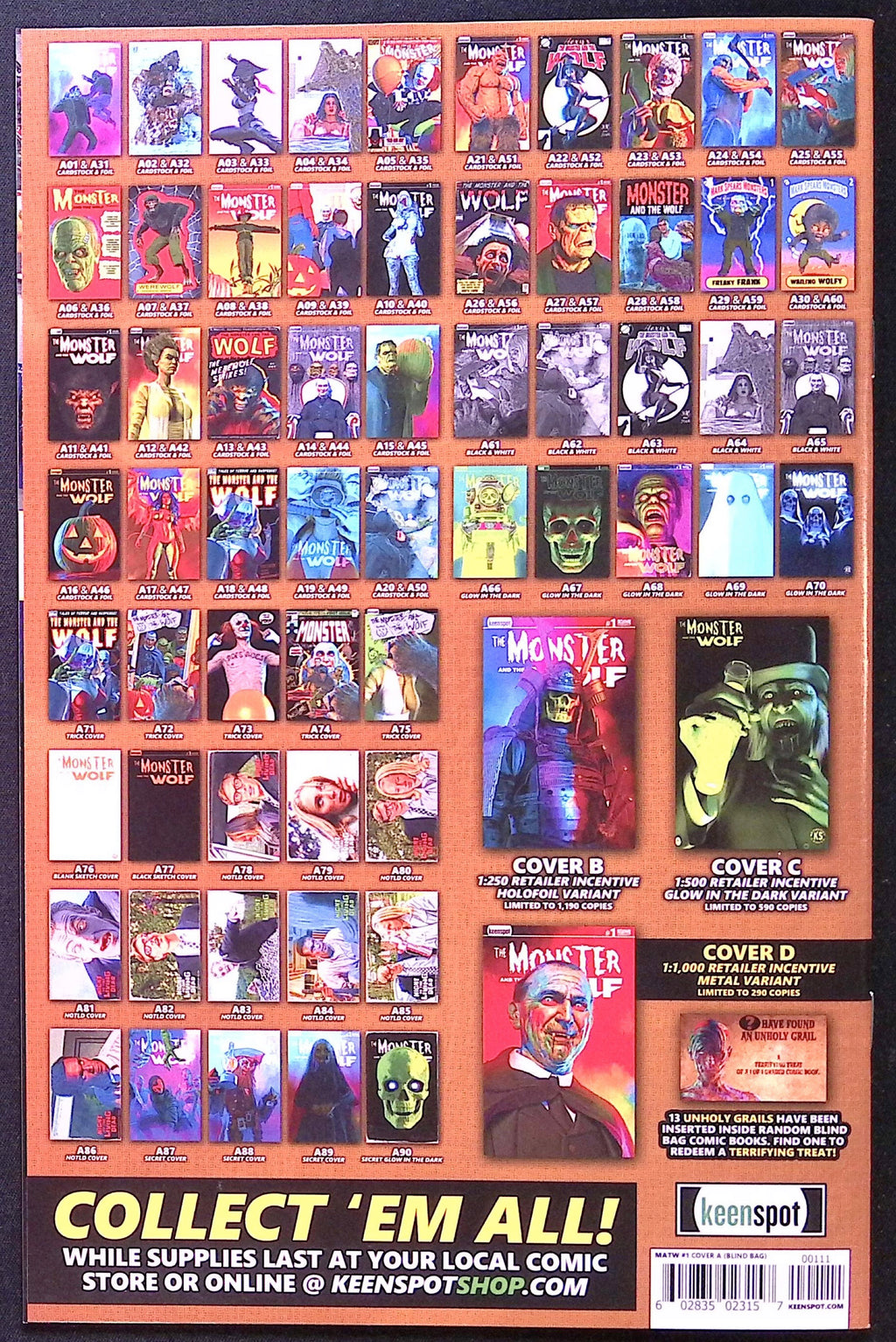Mark Spears Monsters: The Monster and the Wolf # 1 A09 NM