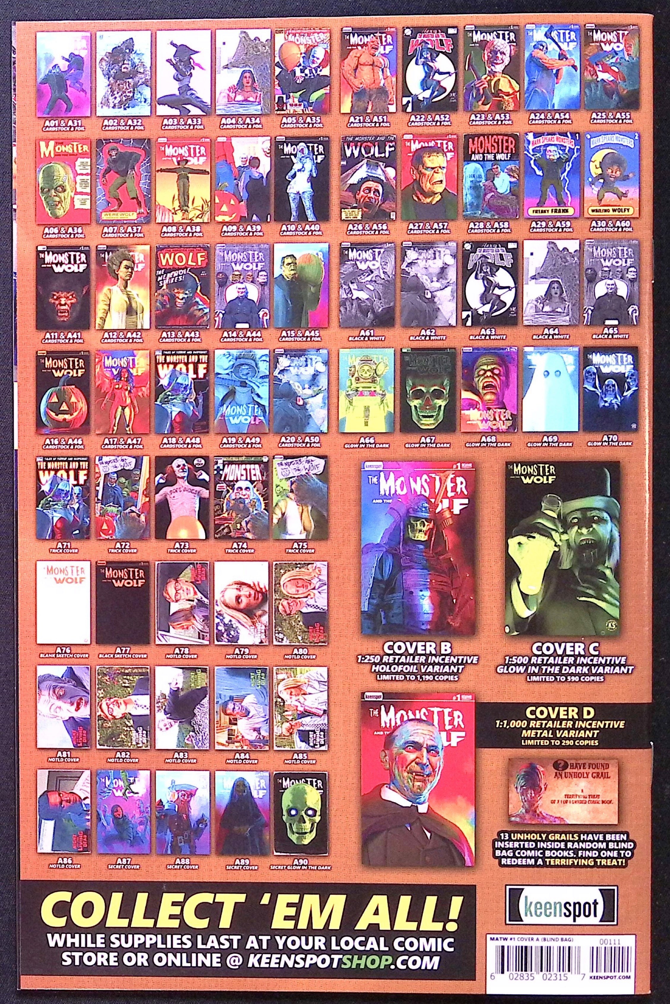 Mark Spears Monsters: The Monster and the Wolf # 1 A09 NM