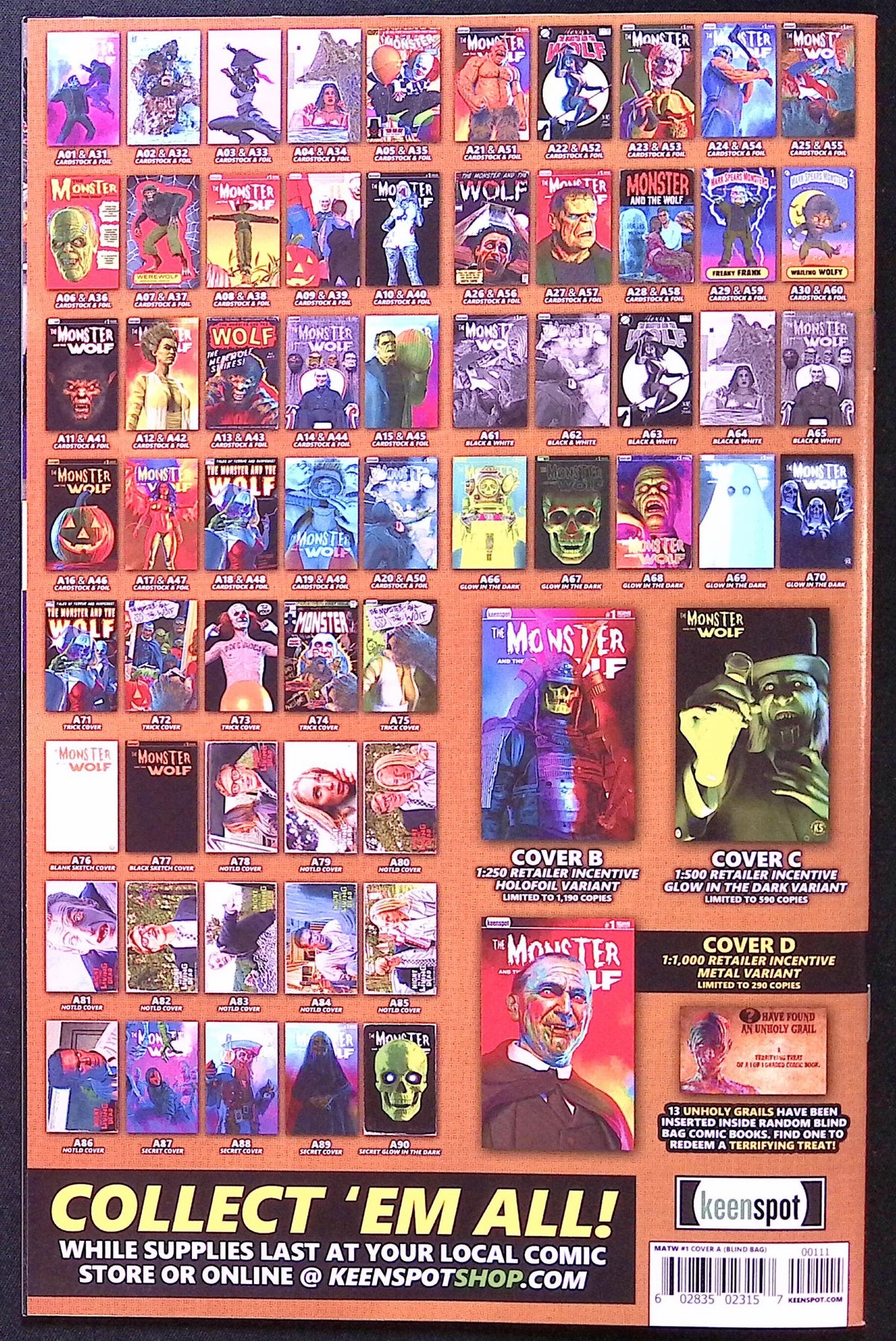 Mark Spears Monsters: The Monster and the Wolf # 1 A25 NM