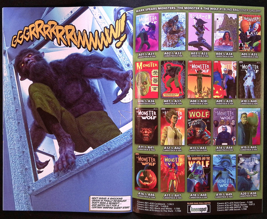 Mark Spears Monsters: The Monster and the Wolf # 1 A25 NM