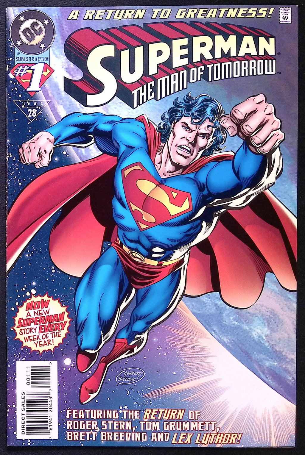 Superman: The Man of Tomorrow # 1 1990 VF/NM