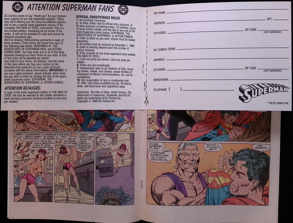 Superman # 1 1987 NM