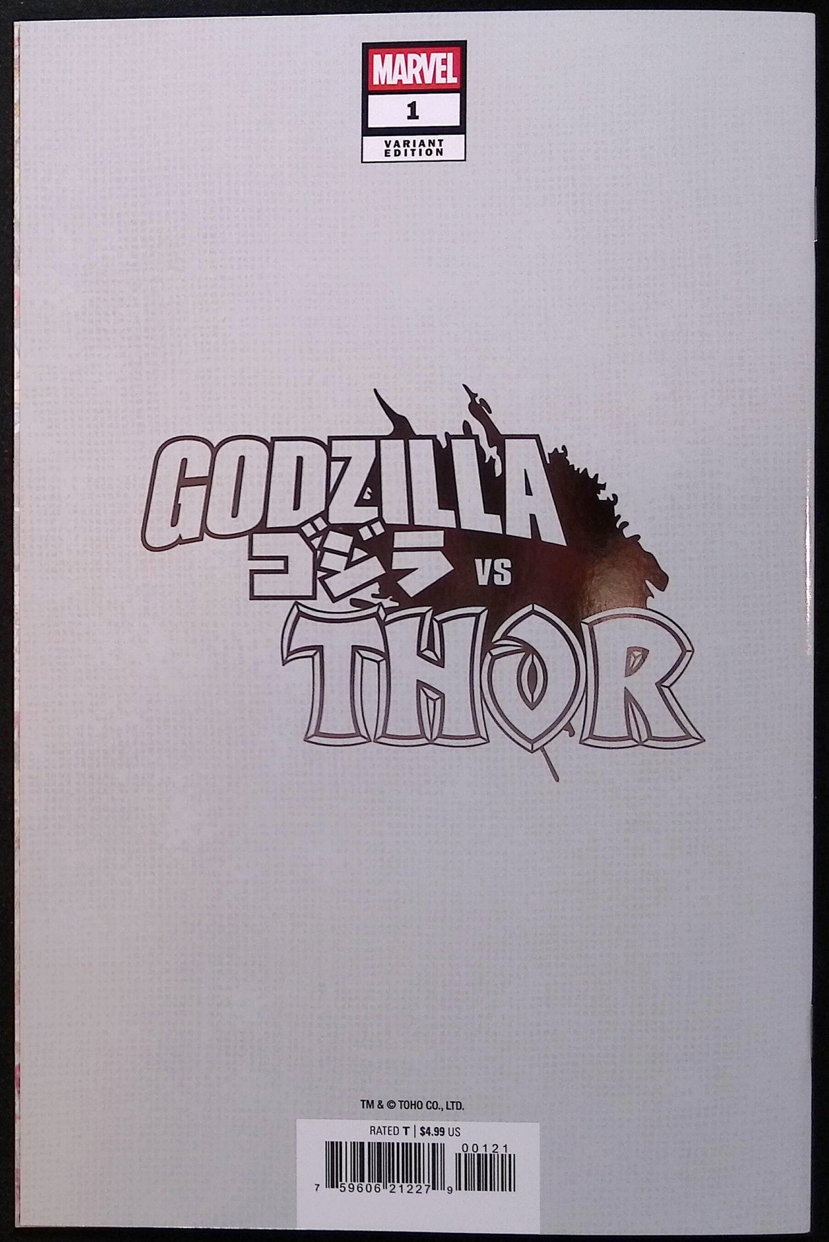 Godzilla vs. Thor # 1 Mark Bagley Foil Variant NM-