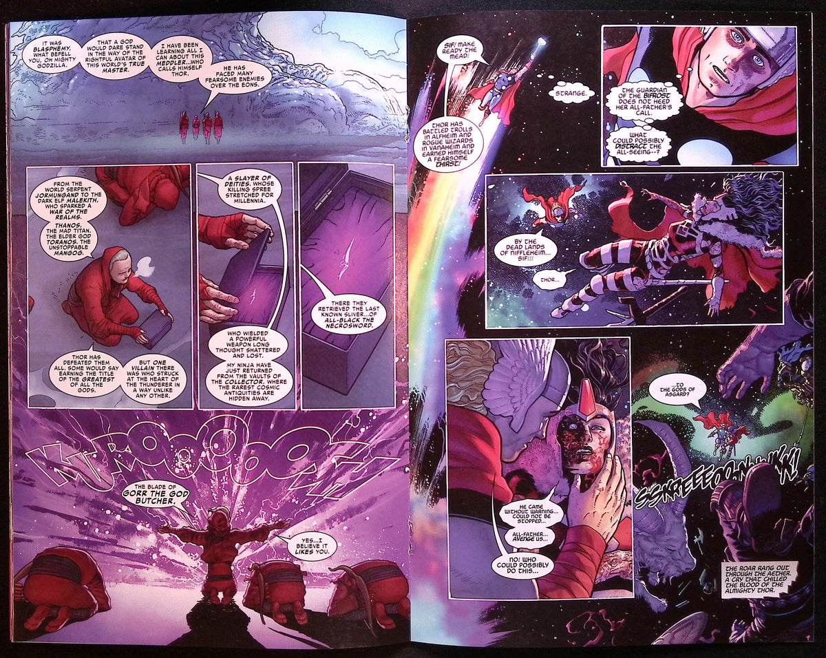Godzilla vs. Thor # 1 Mark Bagley Foil Variant NM-