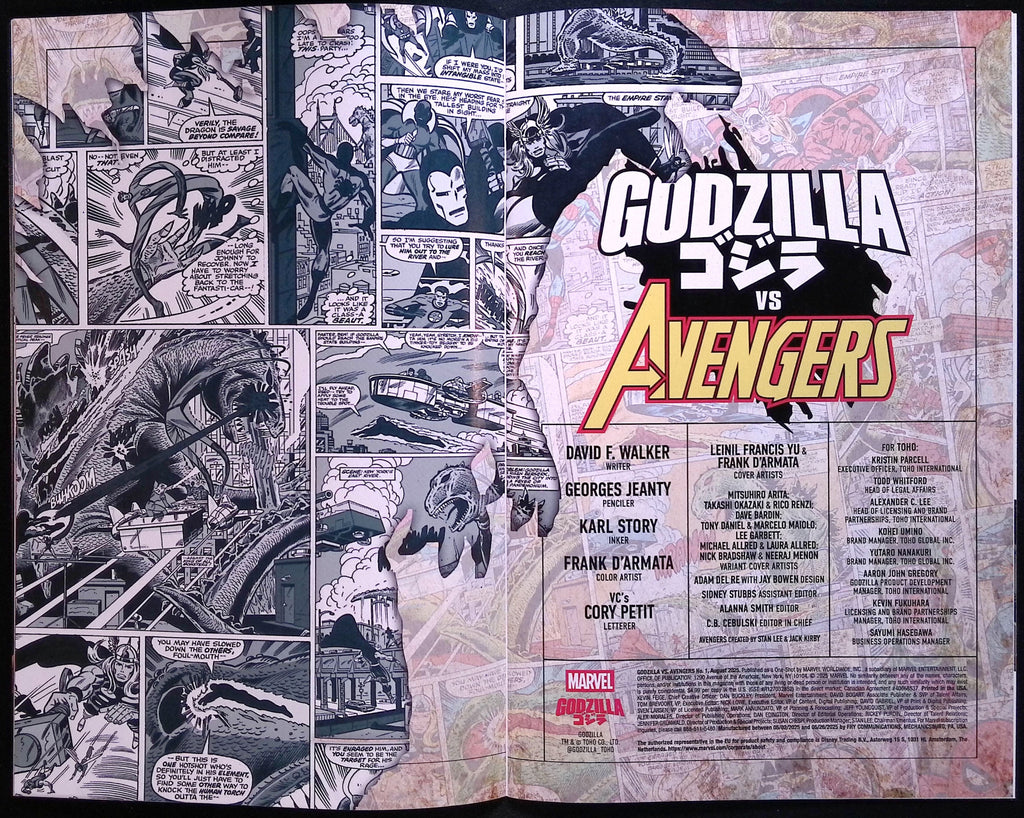 Godzilla vs. Avengers # 1 Foil Variant 2025 NM
