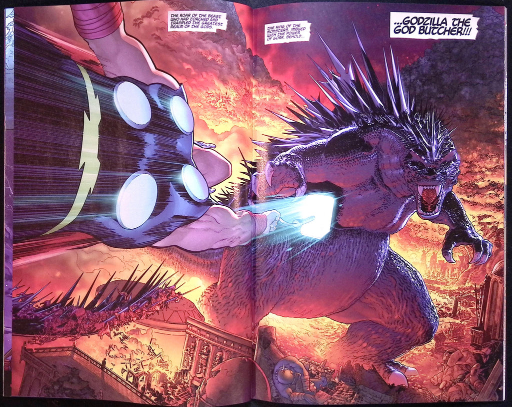 Godzilla vs. Thor # 1 Mark Bagley Foil Variant NM