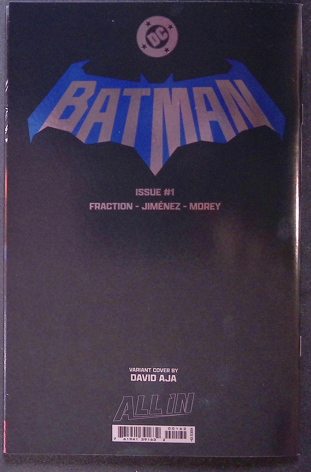 Batman # 1 Blind As A Bat David Aja Foil Variant 2025 NM