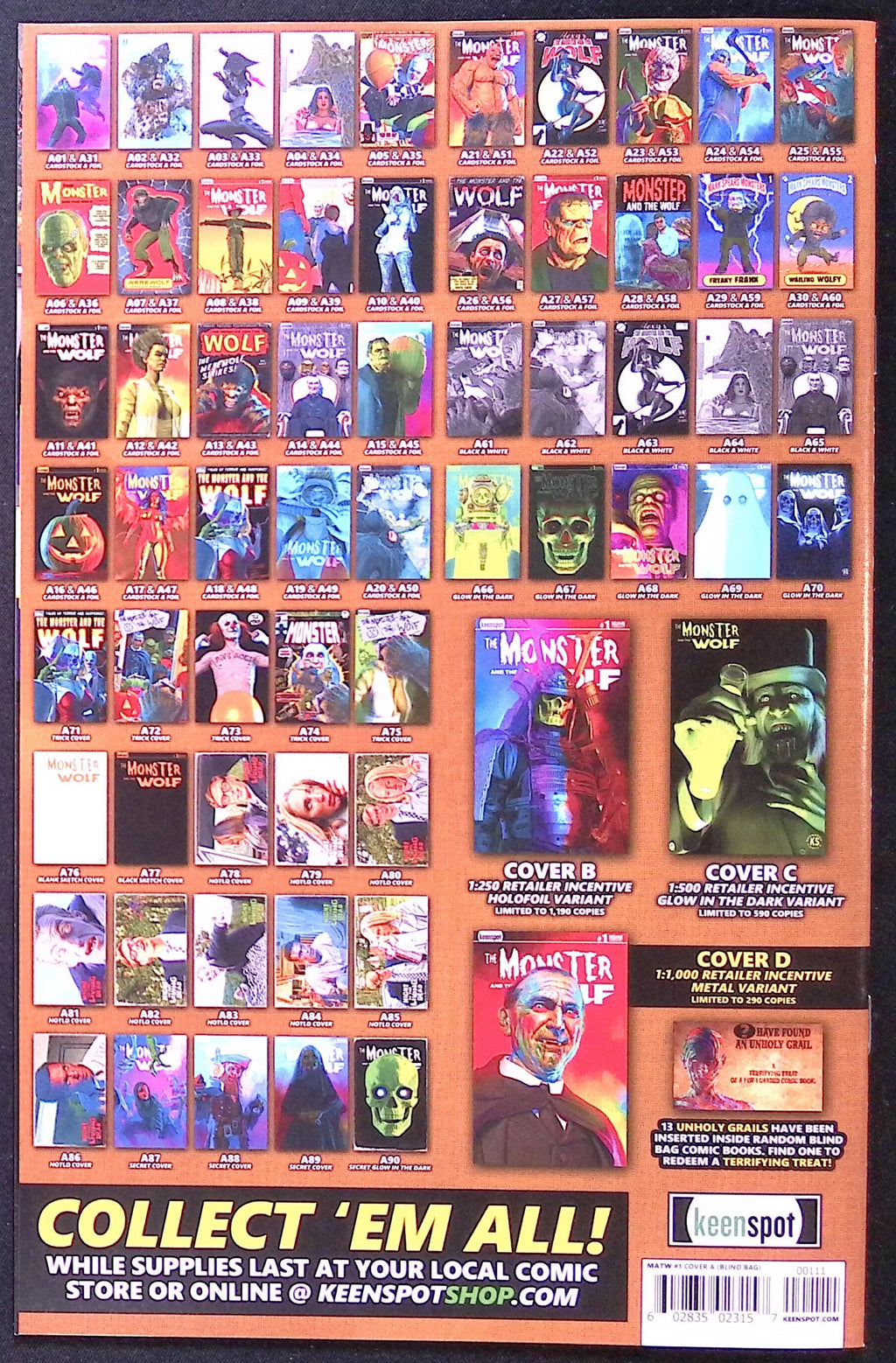 Mark Spears Monsters: The Monster and the Wolf # 1 A07 NM