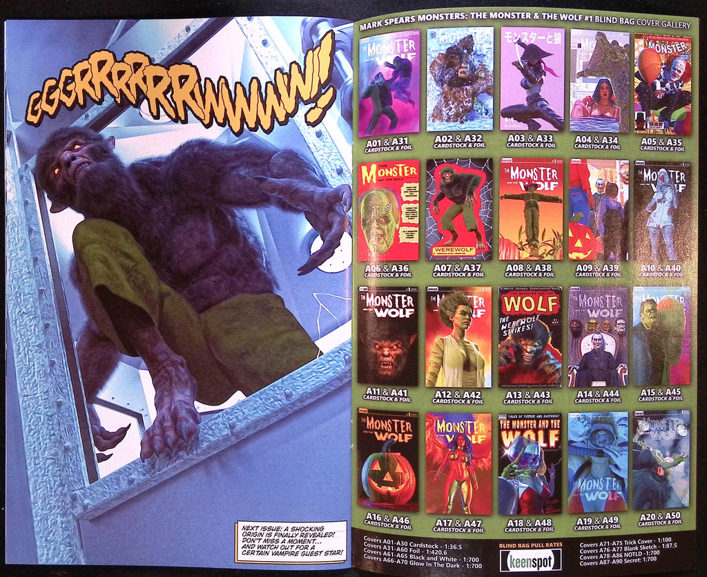 Mark Spears Monsters: The Monster and the Wolf # 1 A07 NM