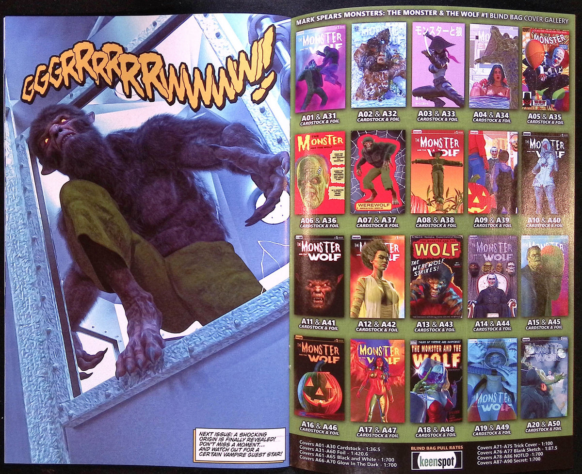 Mark Spears Monsters: The Monster and the Wolf # 1 A07 NM