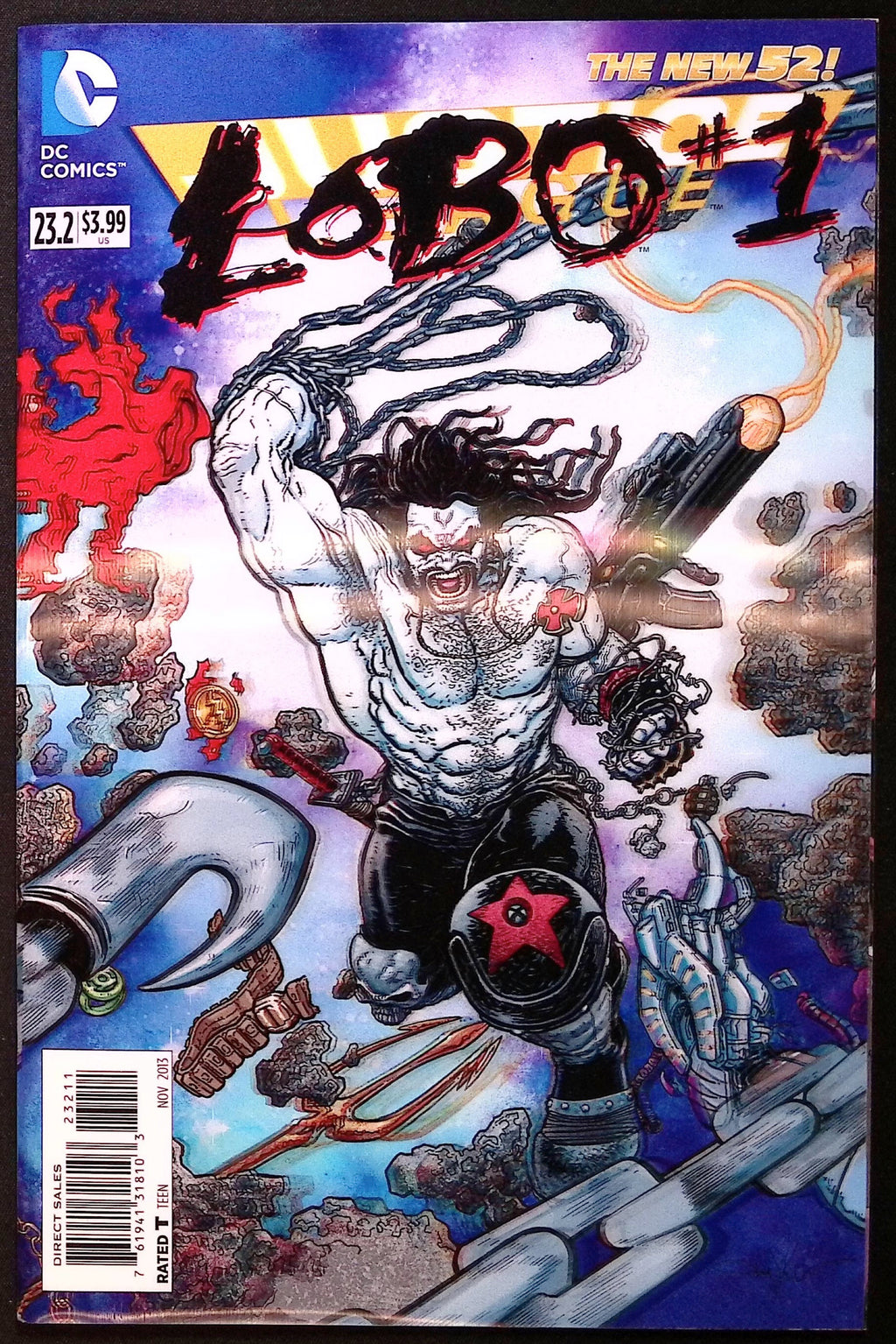 Justice League #23.2: Lobo # 1 3D Lenticular Motion Cover 2013 NM