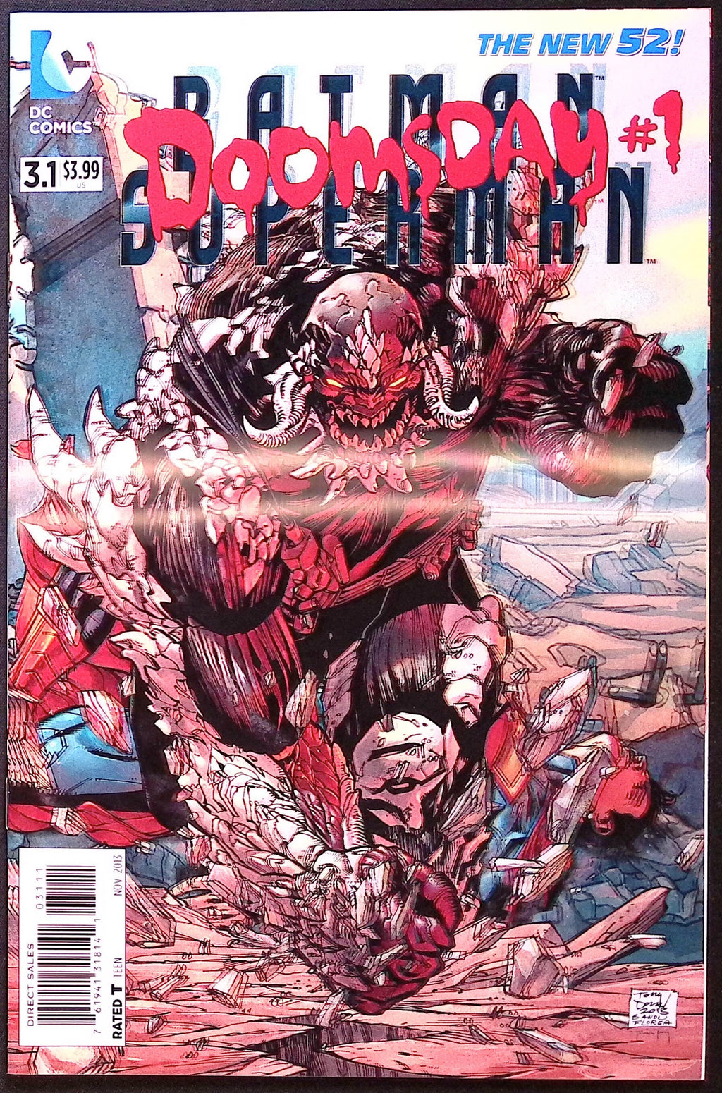 Batman/Superman # 3.1: Doomsday #1 2013 3D Lenticular Cover NM