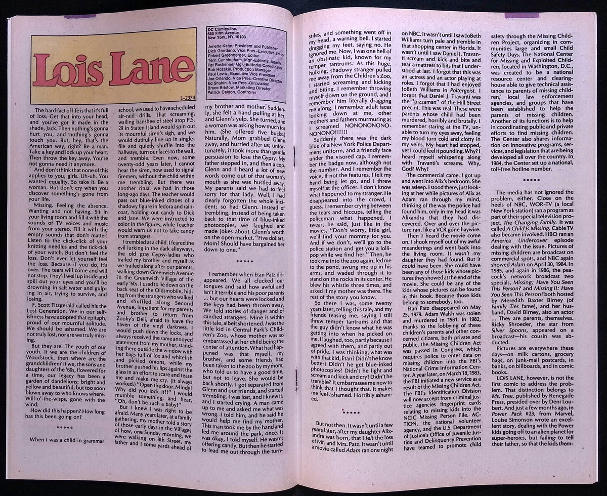 Lois Lane # 1 1986 NM-