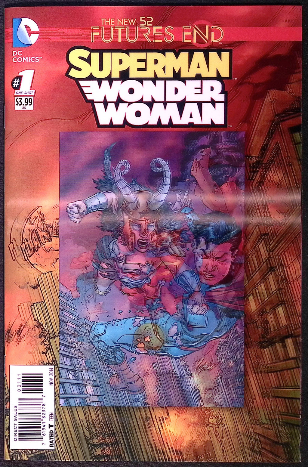 Superman/Wonder Woman: Futures End # 1 3D Lenticular Cover 2014 NM