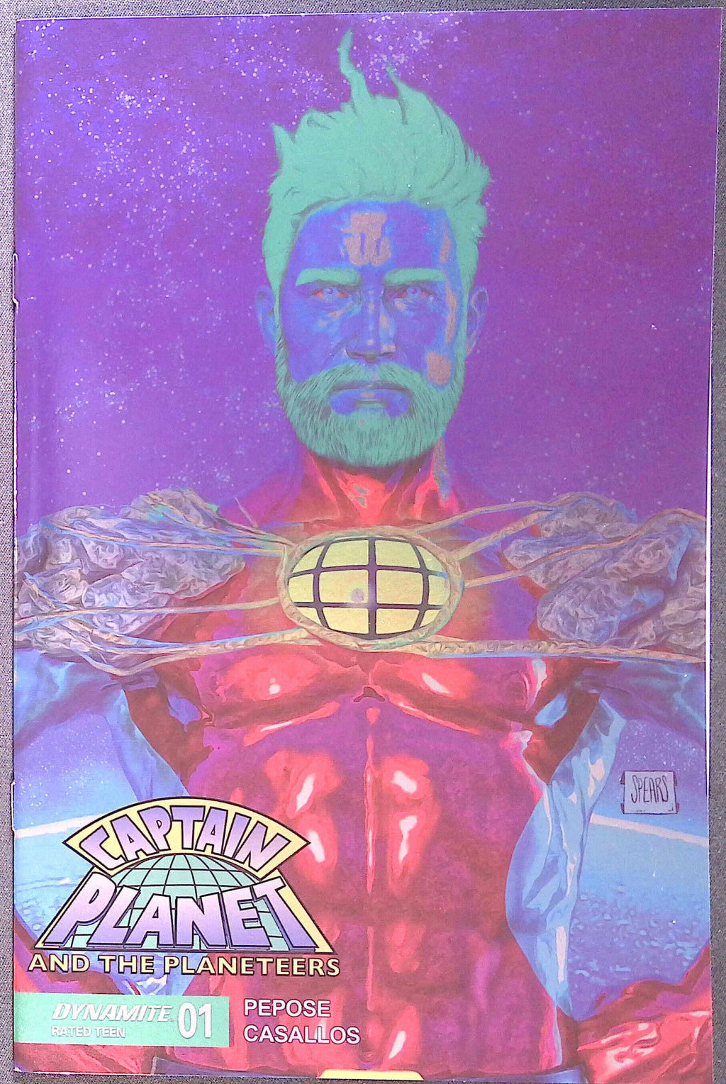Captain Planet and the Planeteers # 1 1:10 Incentive Mark Spears Foil Variant First Printing 2025 NM