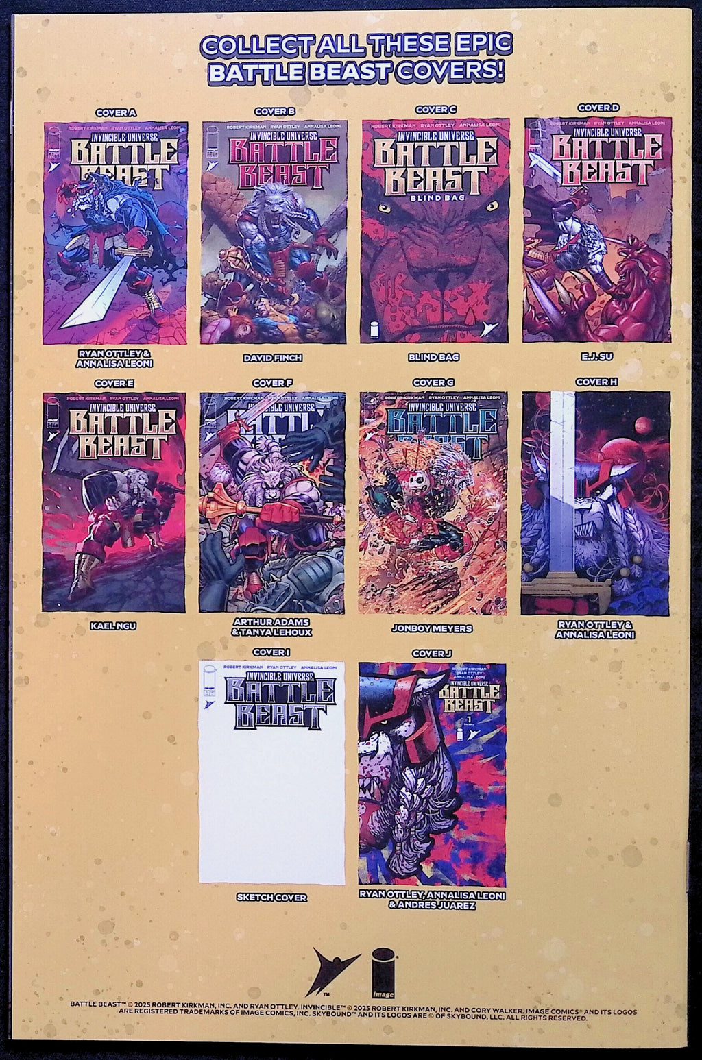 Invincible Universe: Battle Beast # 1 Cover B David Finch First Printing NM