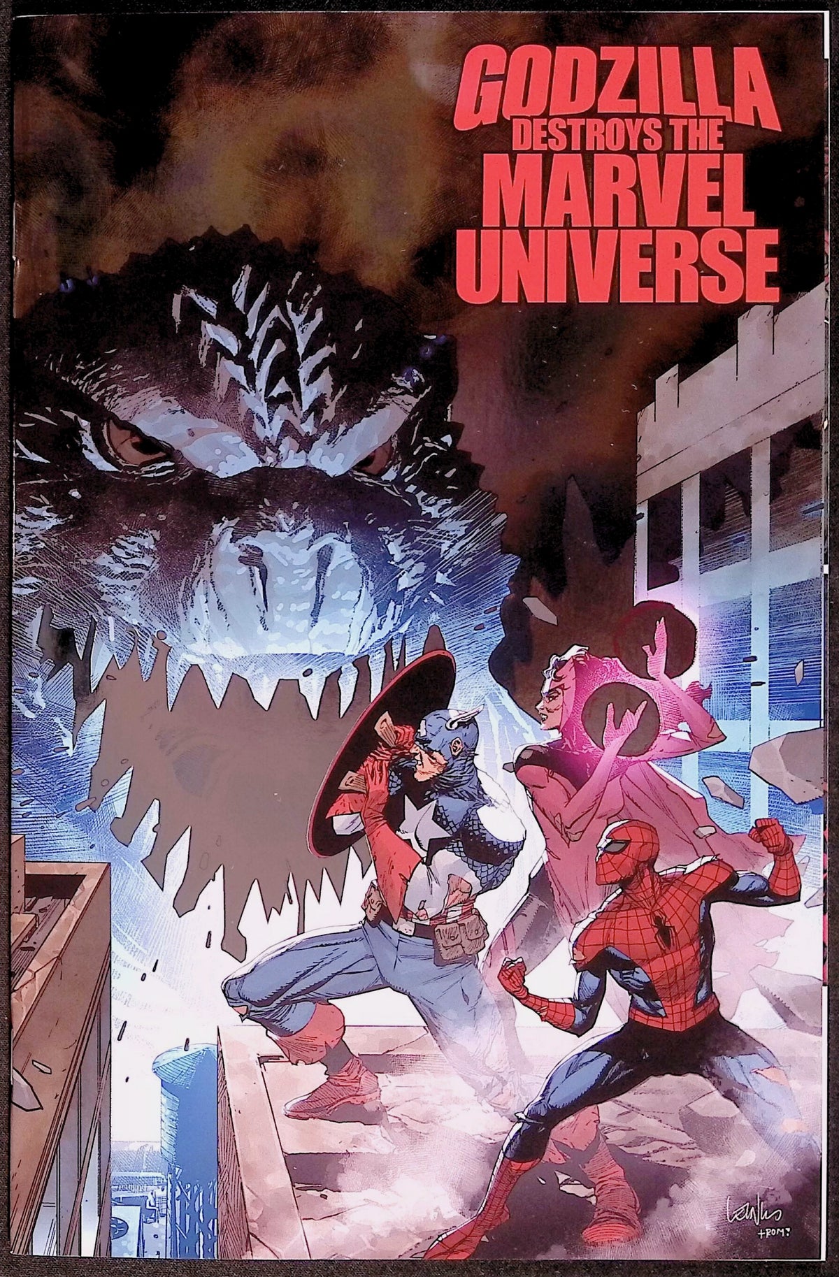 Godzilla Destroys the Marvel Universe # 1 Yu Foil Variant 2025 NM