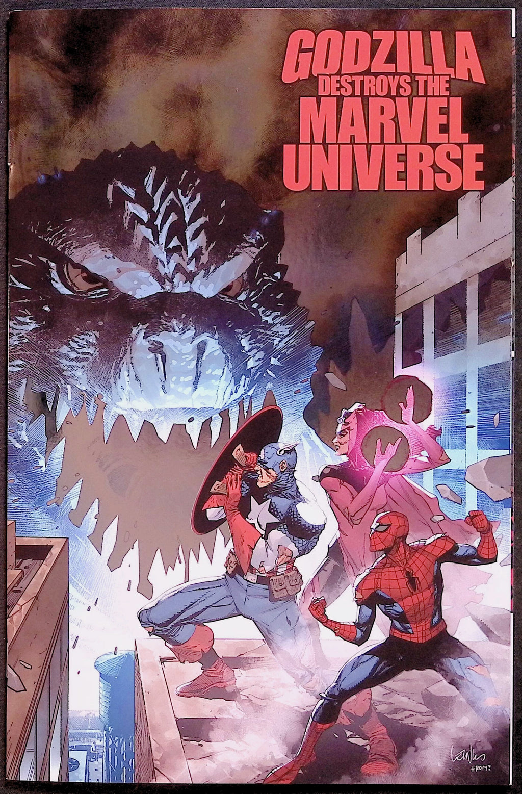 Godzilla Destroys the Marvel Universe # 1 Yu Foil Variant 2025 NM