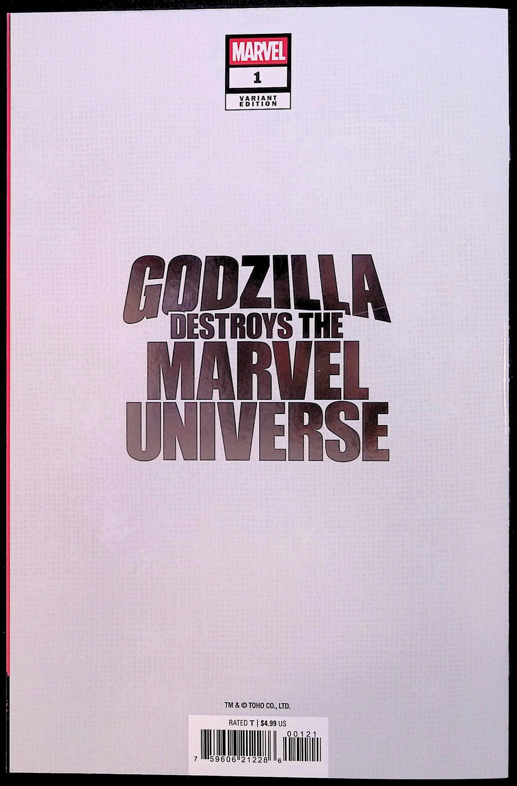 Godzilla Destroys the Marvel Universe # 1 Yu Foil Variant 2025 NM