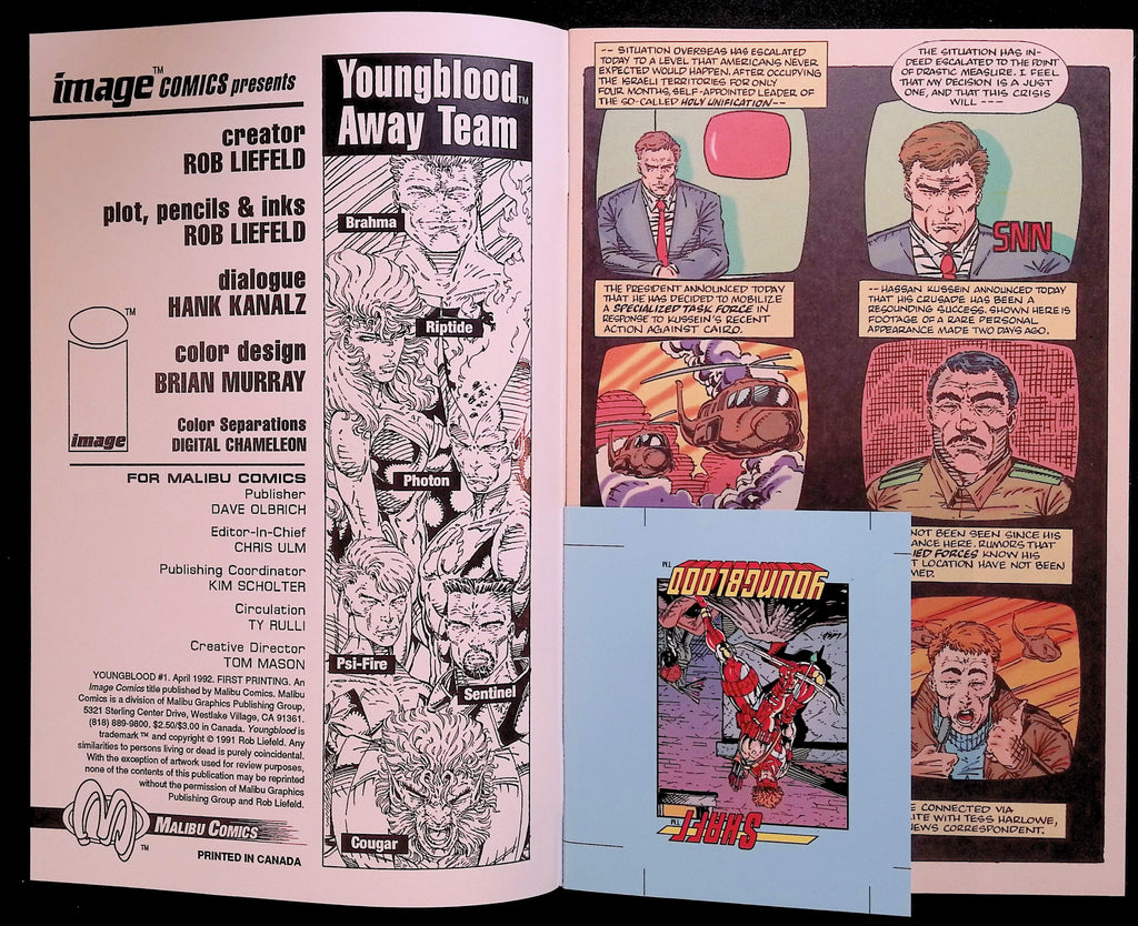 Youngblood # 1 First Image Comic Rob Liefeld First Printing 1992 NM-