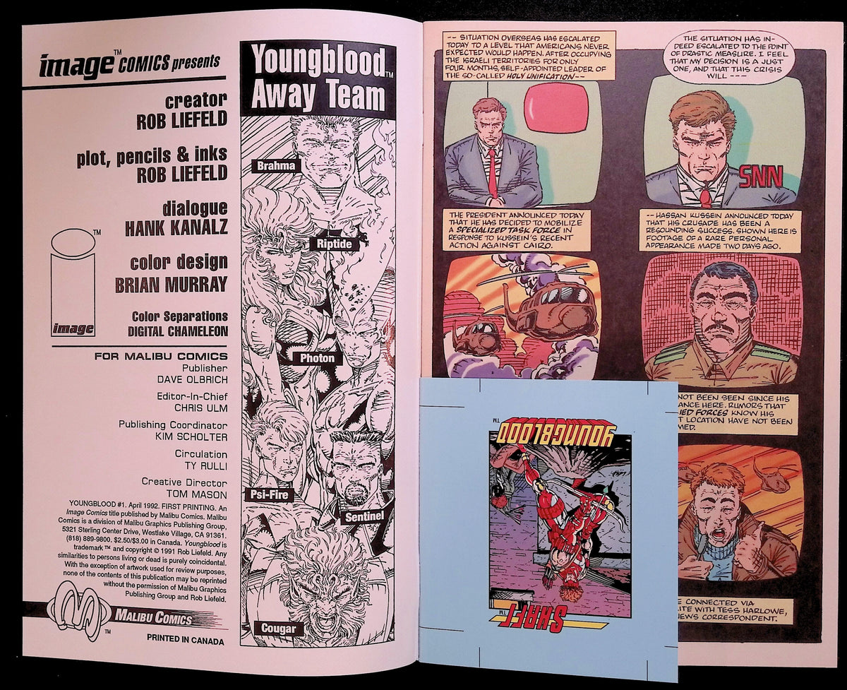Youngblood # 1 First Image Comic Rob Liefeld First Printing 1992 NM-