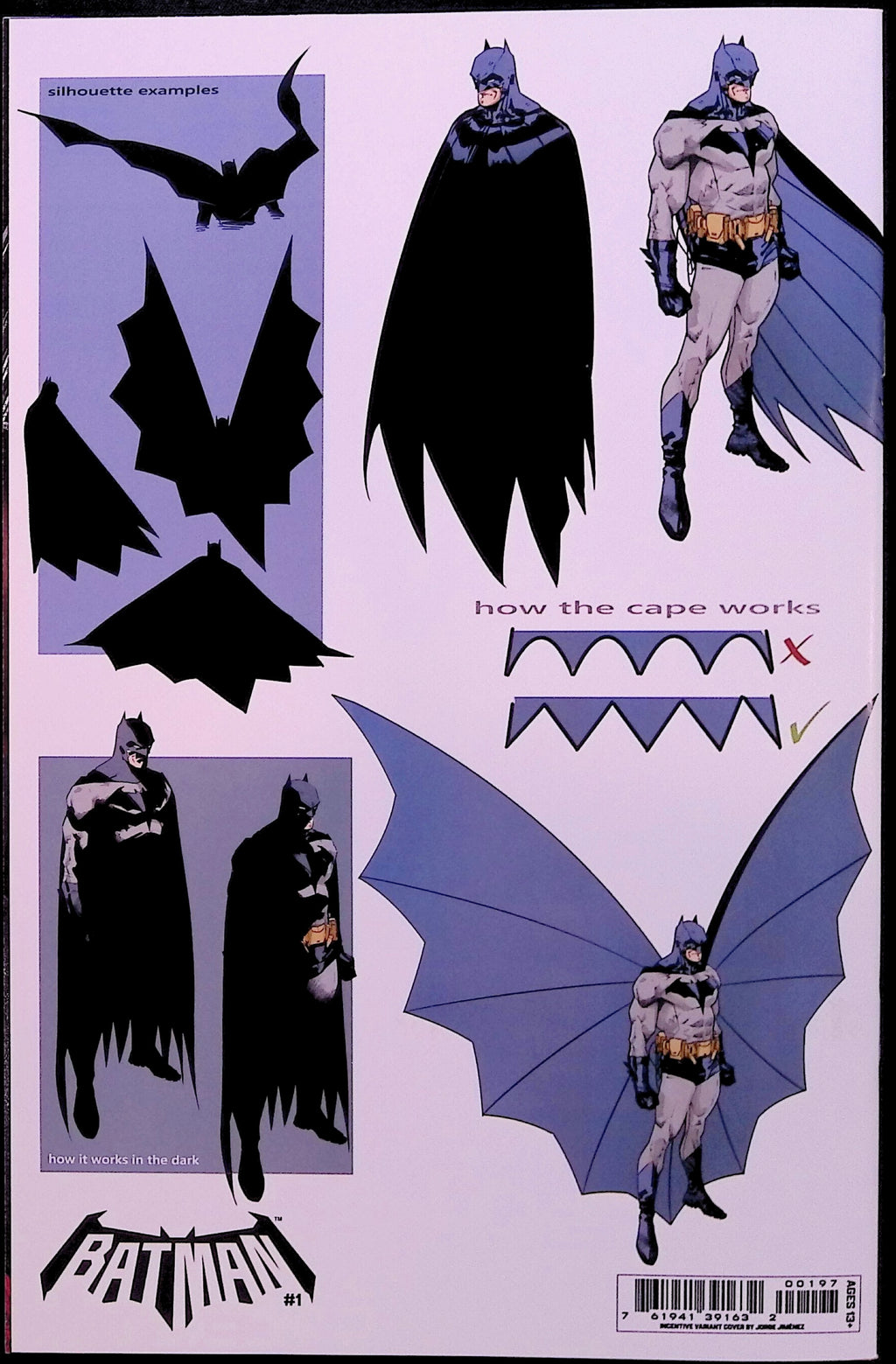 Batman #1 1:5 Incentive Jiménez Design Wraparound Variant First Printing 2025 NM