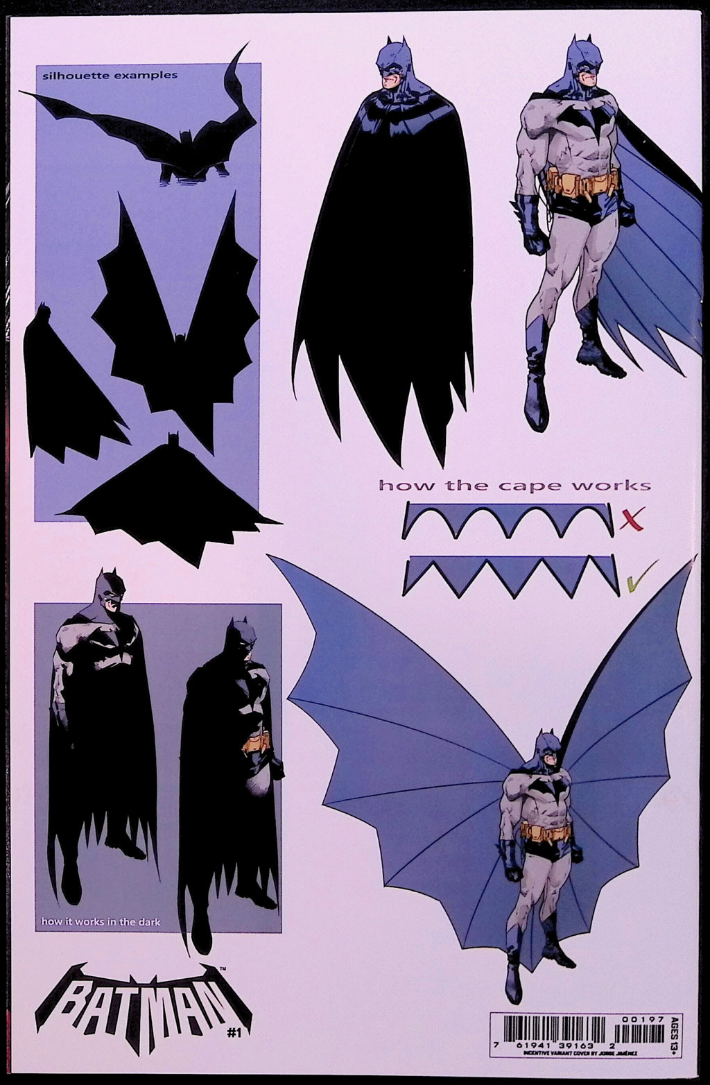 Batman #1 1:5 Incentive Jiménez Design Wraparound Variant First Printing 2025 NM