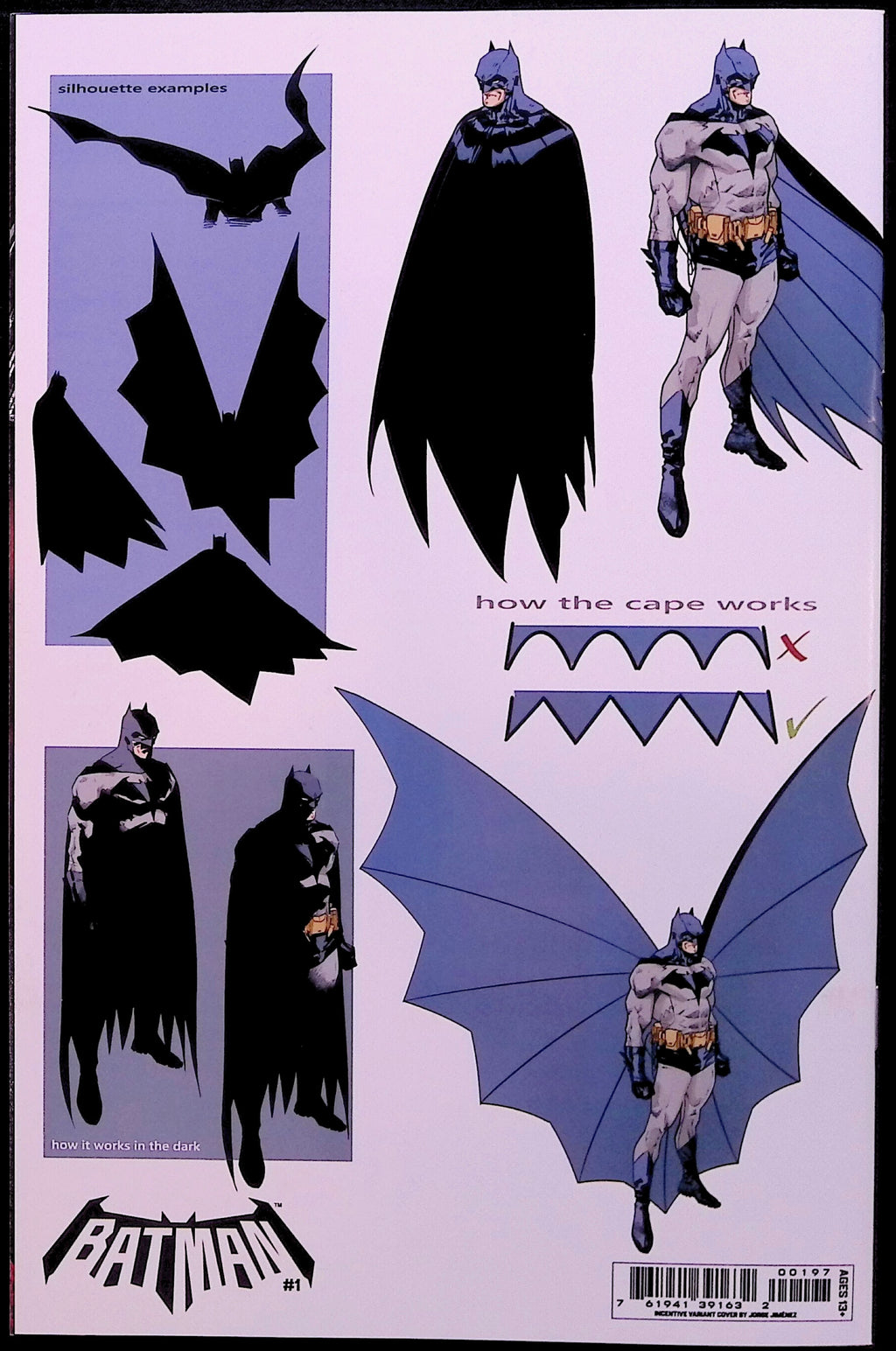 Batman #1 1:5 Incentive Jiménez Design Wraparound Variant First Printing 2025 NM
