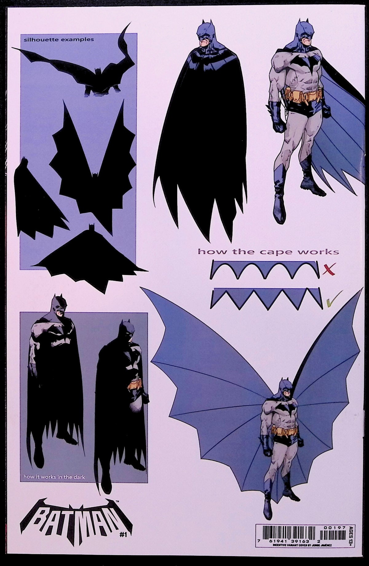 Batman #1 1:5 Incentive Jiménez Design Wraparound Variant First Printing 2025 NM