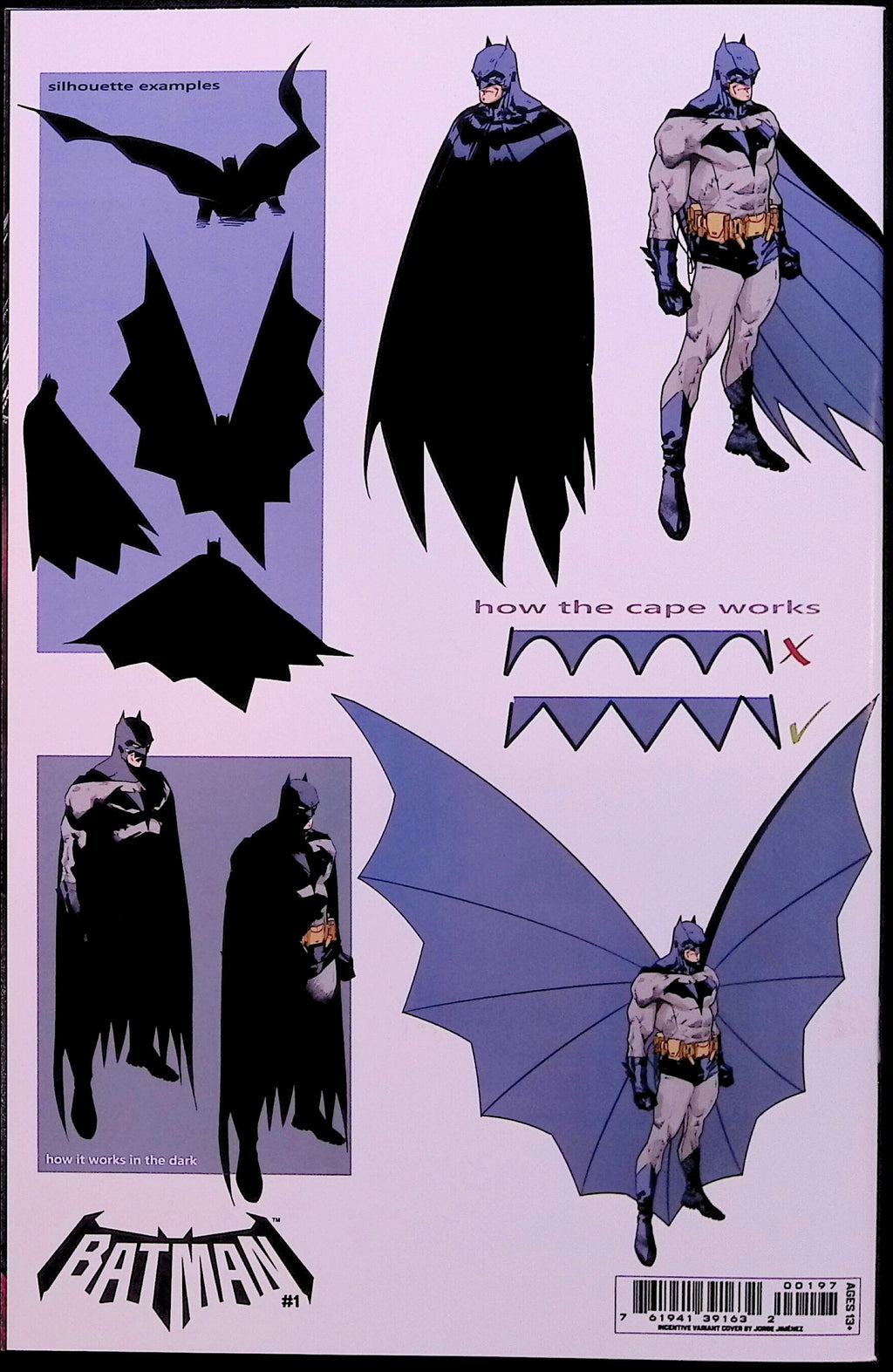 Batman #1 1:5 Incentive Jiménez Design Wraparound Variant First Printing 2025 NM