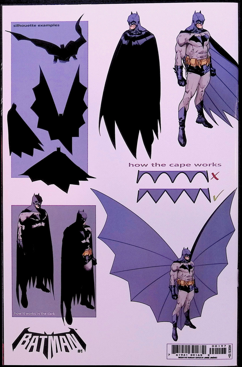 Batman #1 1:5 Incentive Jiménez Design Wraparound Variant First Printing 2025 NM