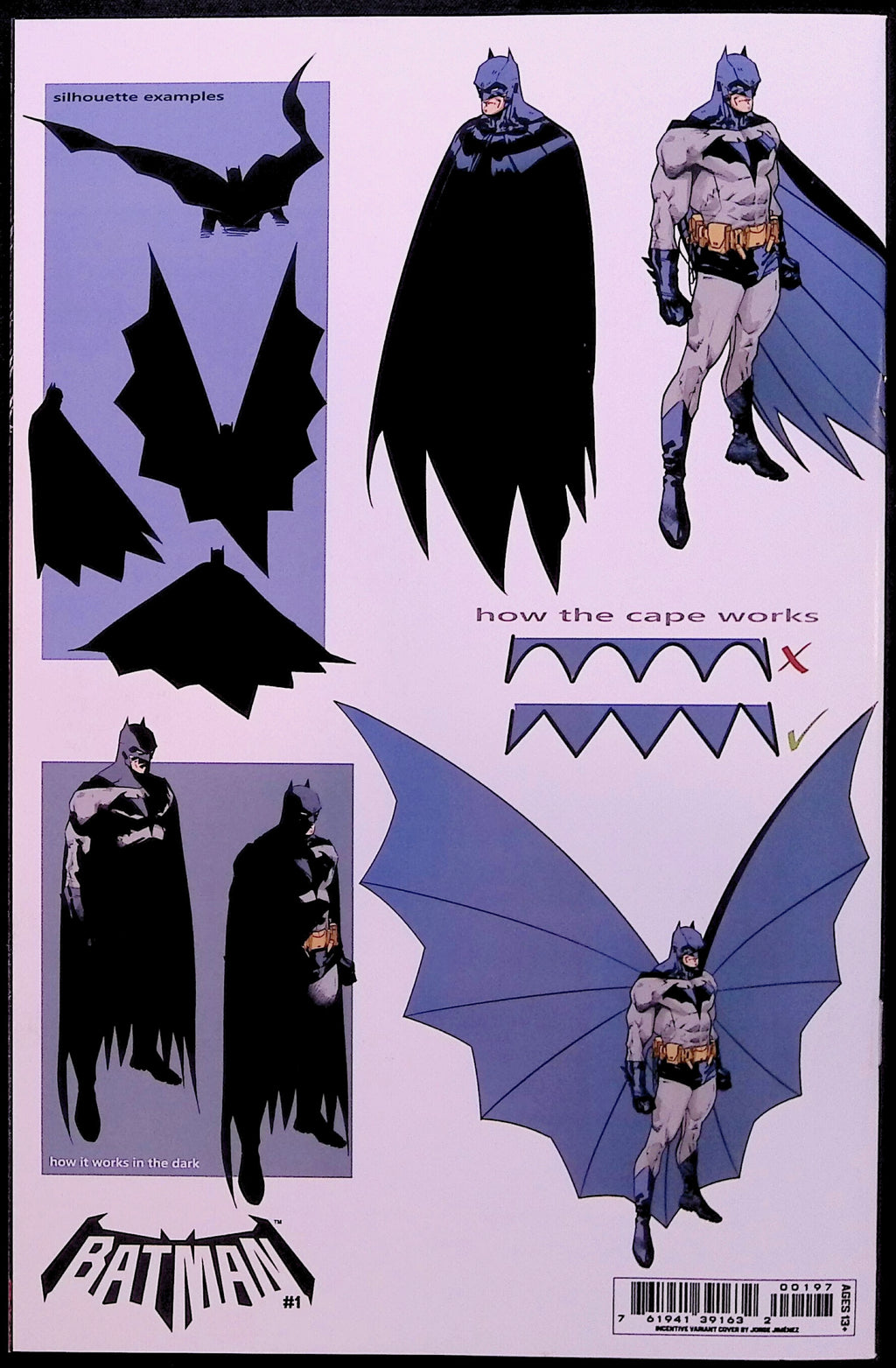 Batman #1 1:5 Incentive Jiménez Design Wraparound Variant First Printing 2025 NM