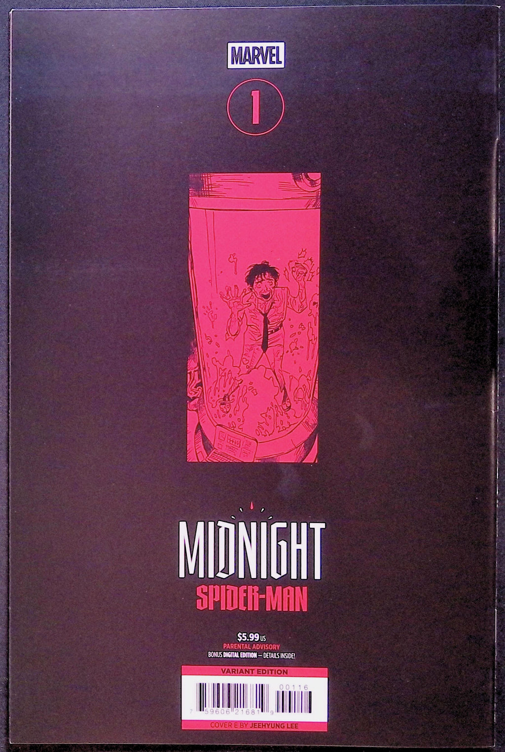 Midnight Spider-Man # 1 Cover E 1:25 Jeehyung Lee Incentive Variant 2026 BN