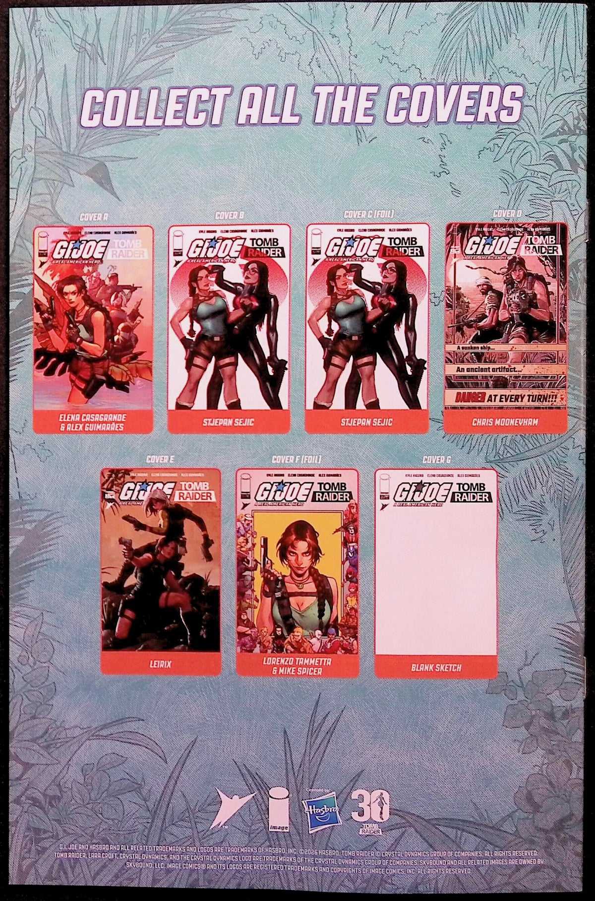 G.I. Joe: A Real American Hero / Tomb Raider #1 Cover B Stjepan Sejic Variant First Printing BN