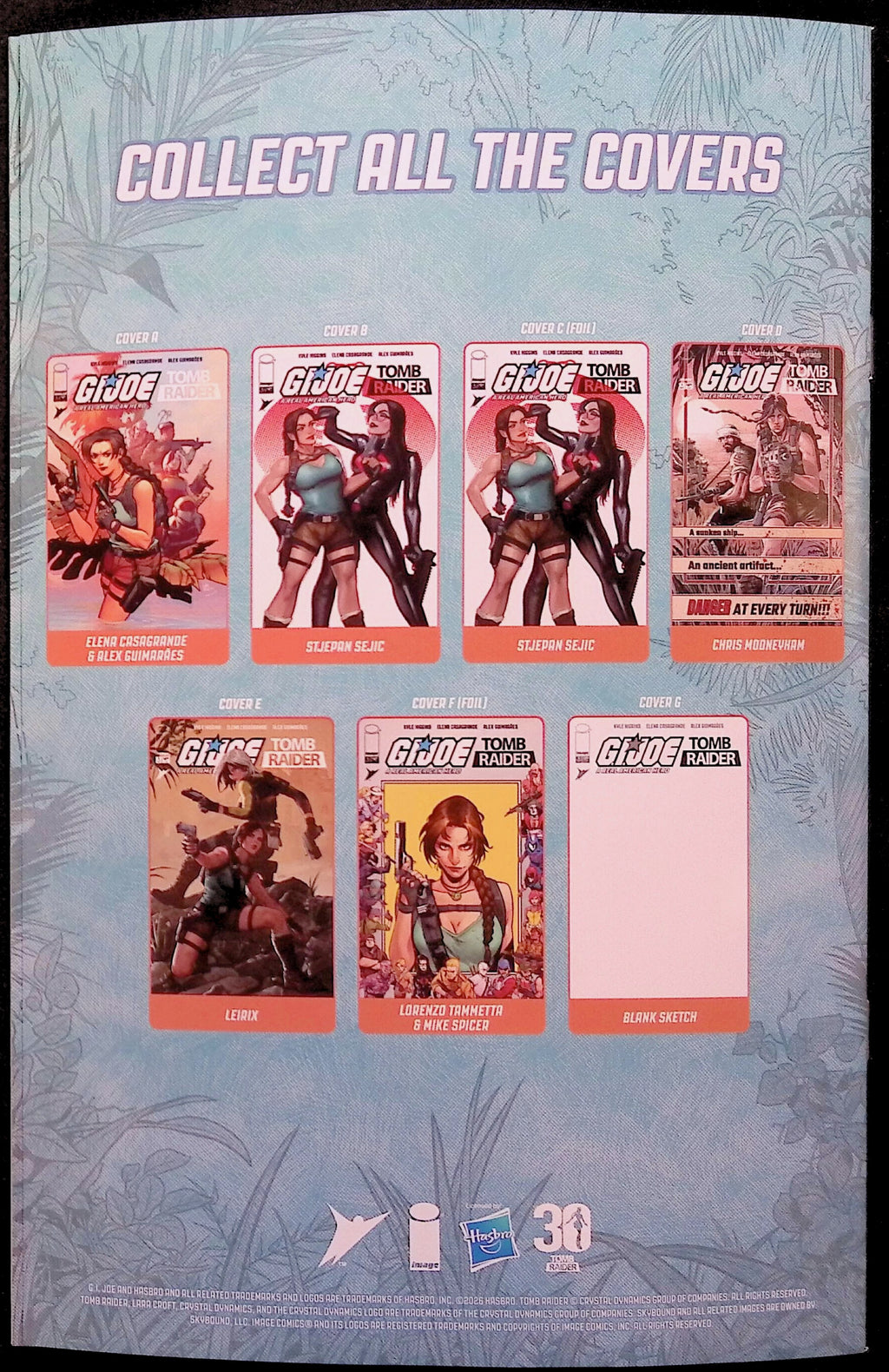 G.I. Joe: A Real American Hero / Tomb Raider #1 Cover C Stjepan Sejic Foil Variant First Printing BN