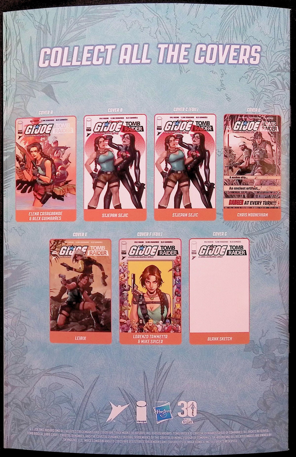 G.I. Joe: A Real American Hero / Tomb Raider #1 Cover C Stjepan Sejic Foil Variant First Printing BN