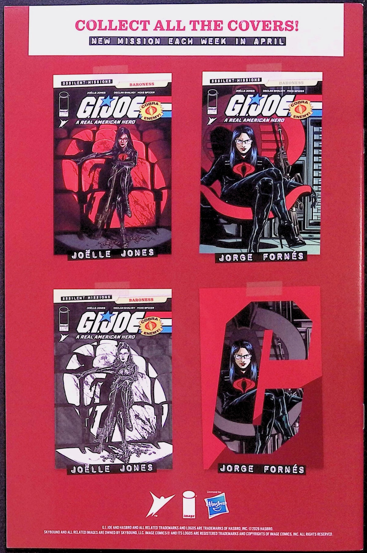 G.I. Joe: A Real American Hero Sssilent Missions Baroness # 1 Cover B Fornes 2026 NM-