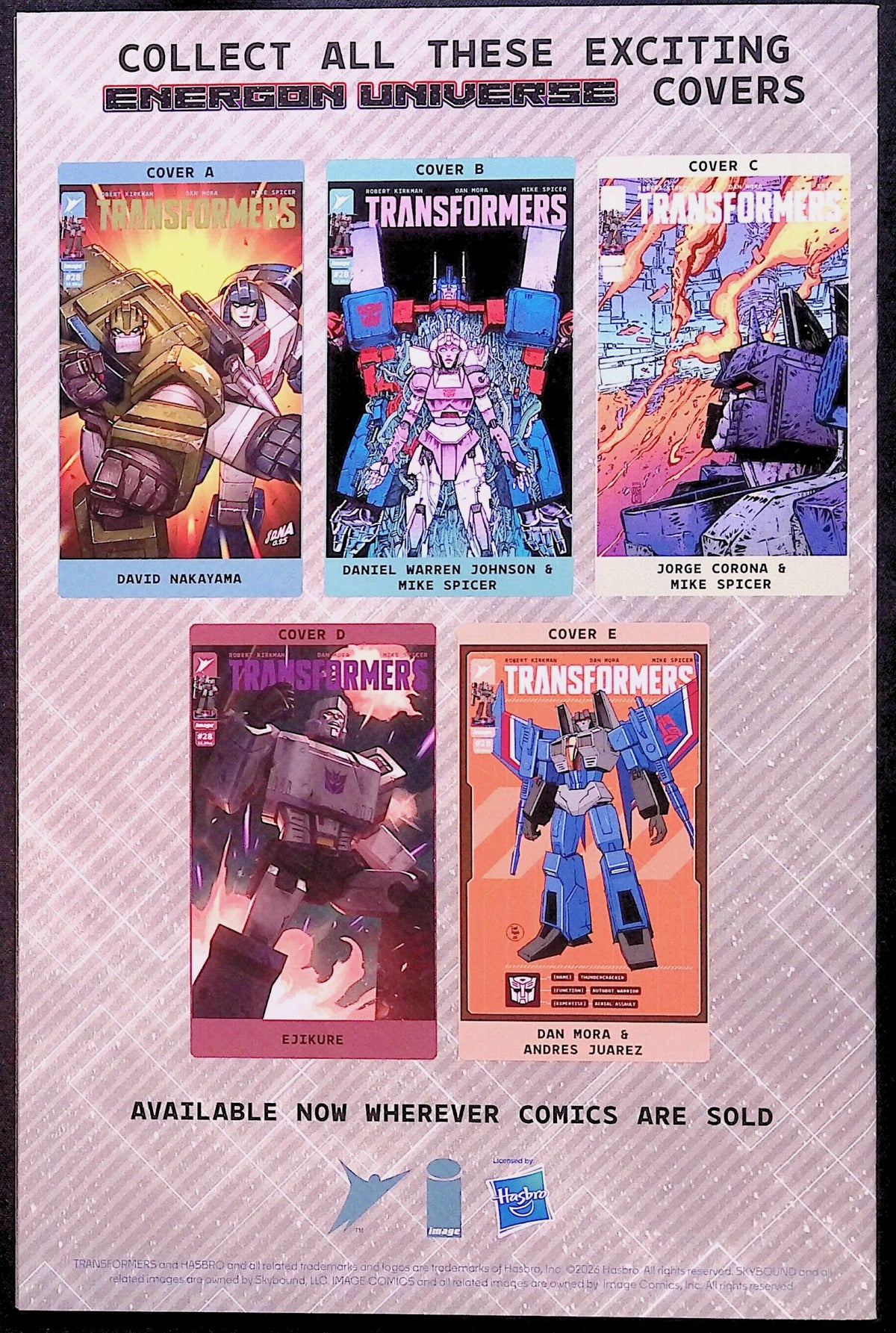 Transformers # 28 Cover A First Printing 2026 NM-