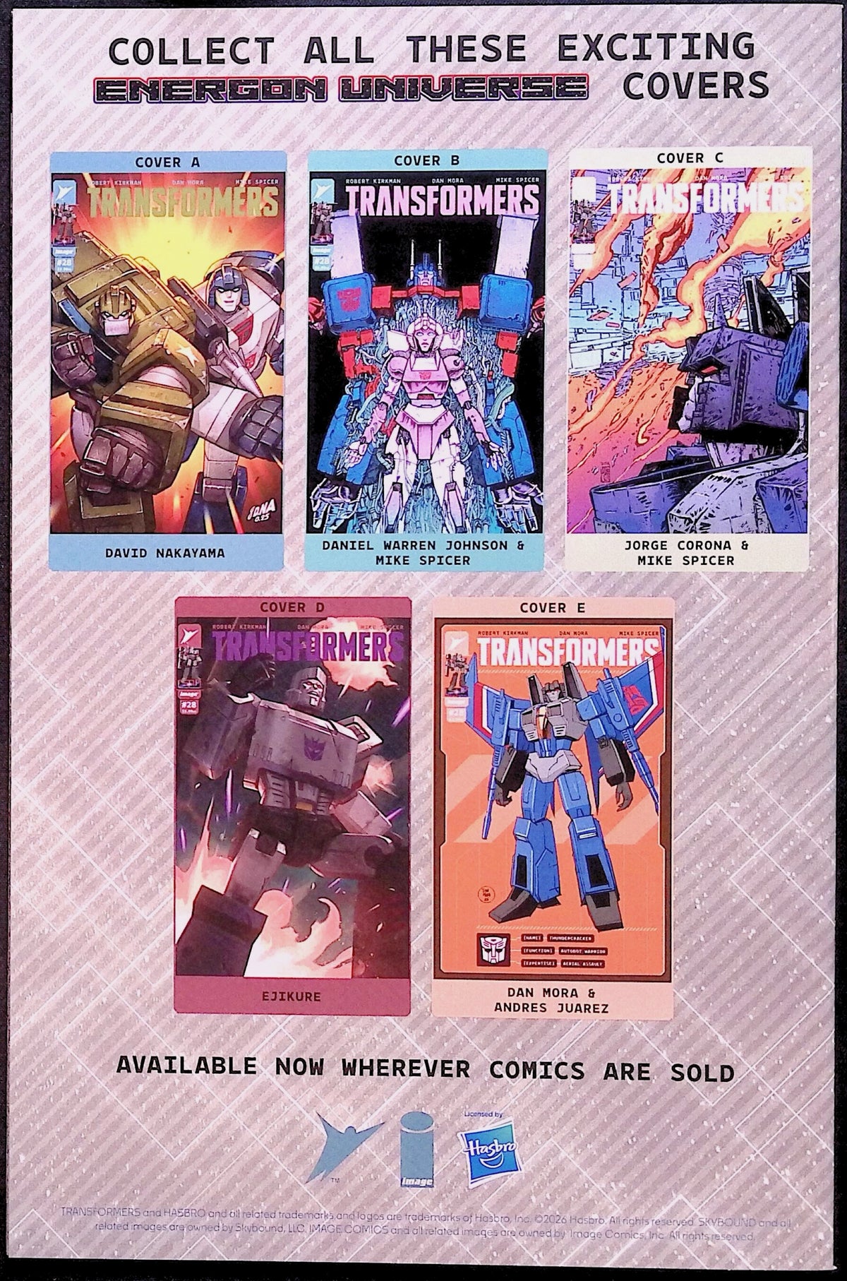 Transformers # 28 Cover A First Printing 2026 NM-