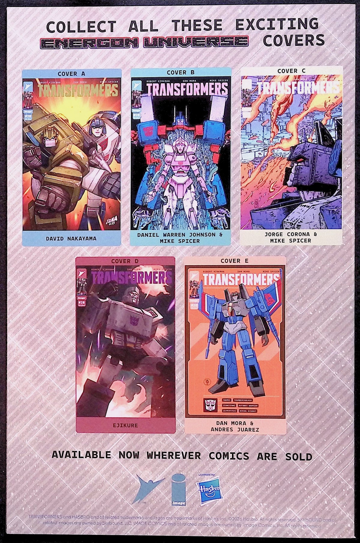 Transformers # 28 Cover A First Printing 2026 NM-