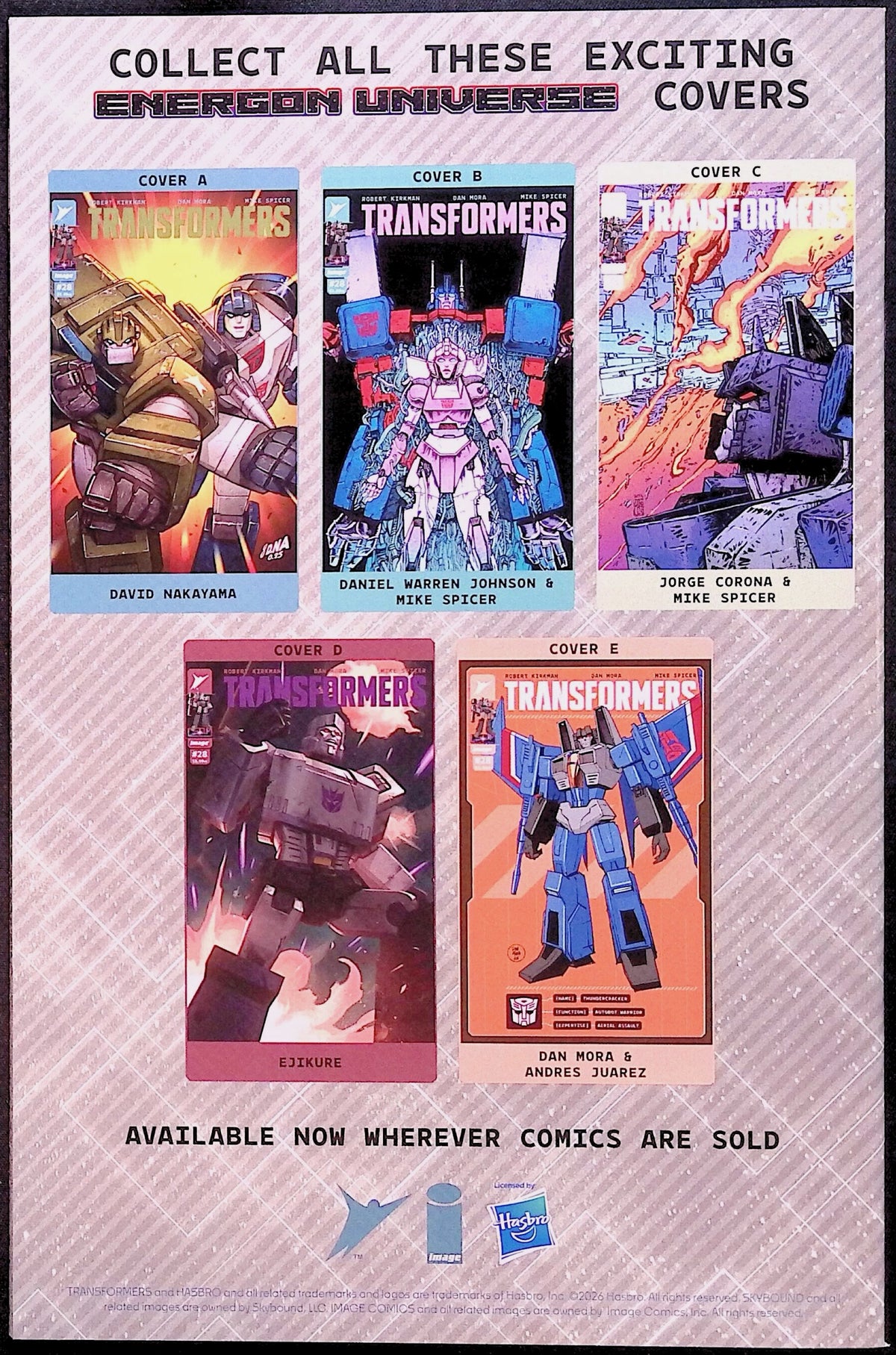 Transformers # 28 Cover A First Printing 2026 NM-