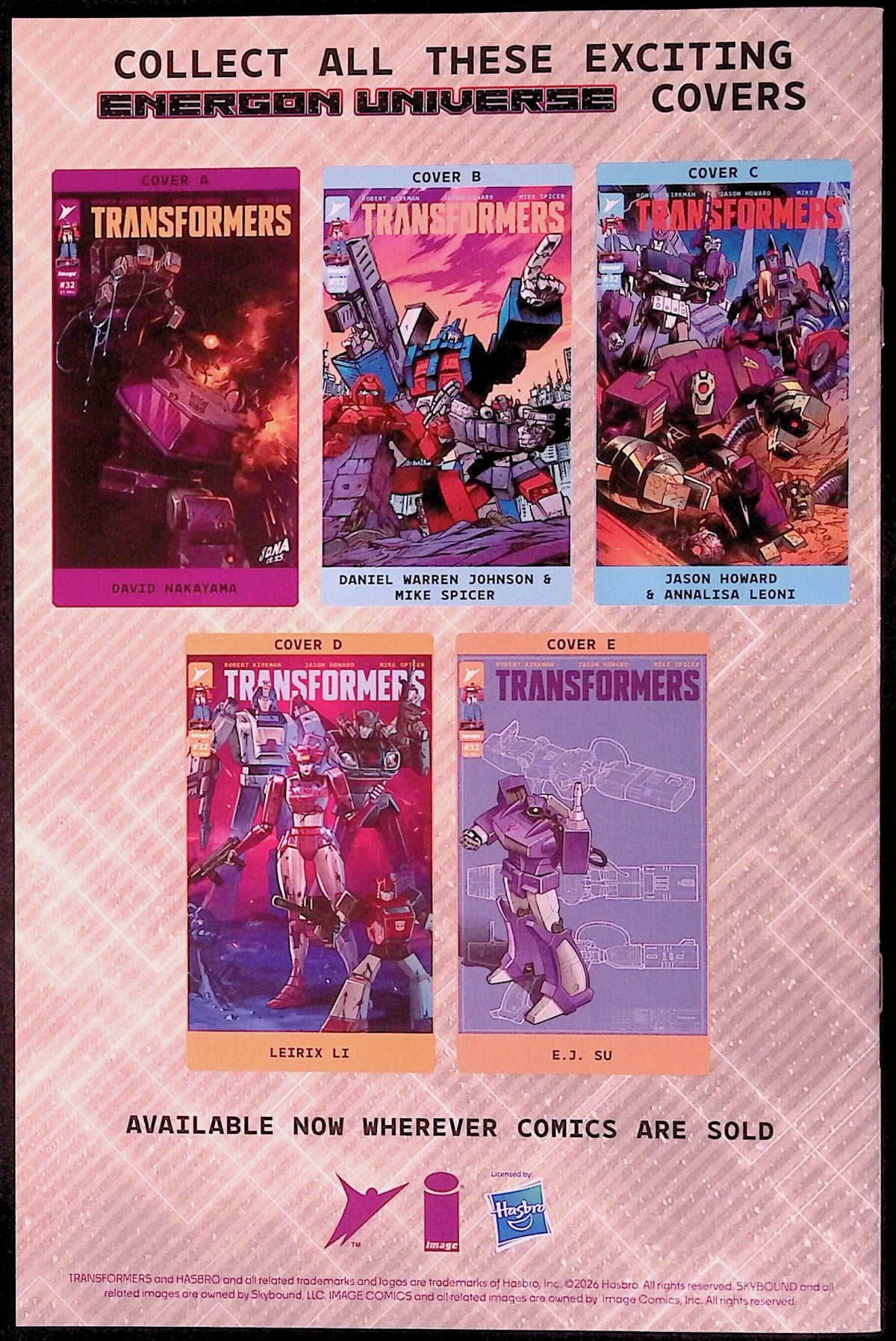 Transformers # 32 Cover A First Printing 2026 NM