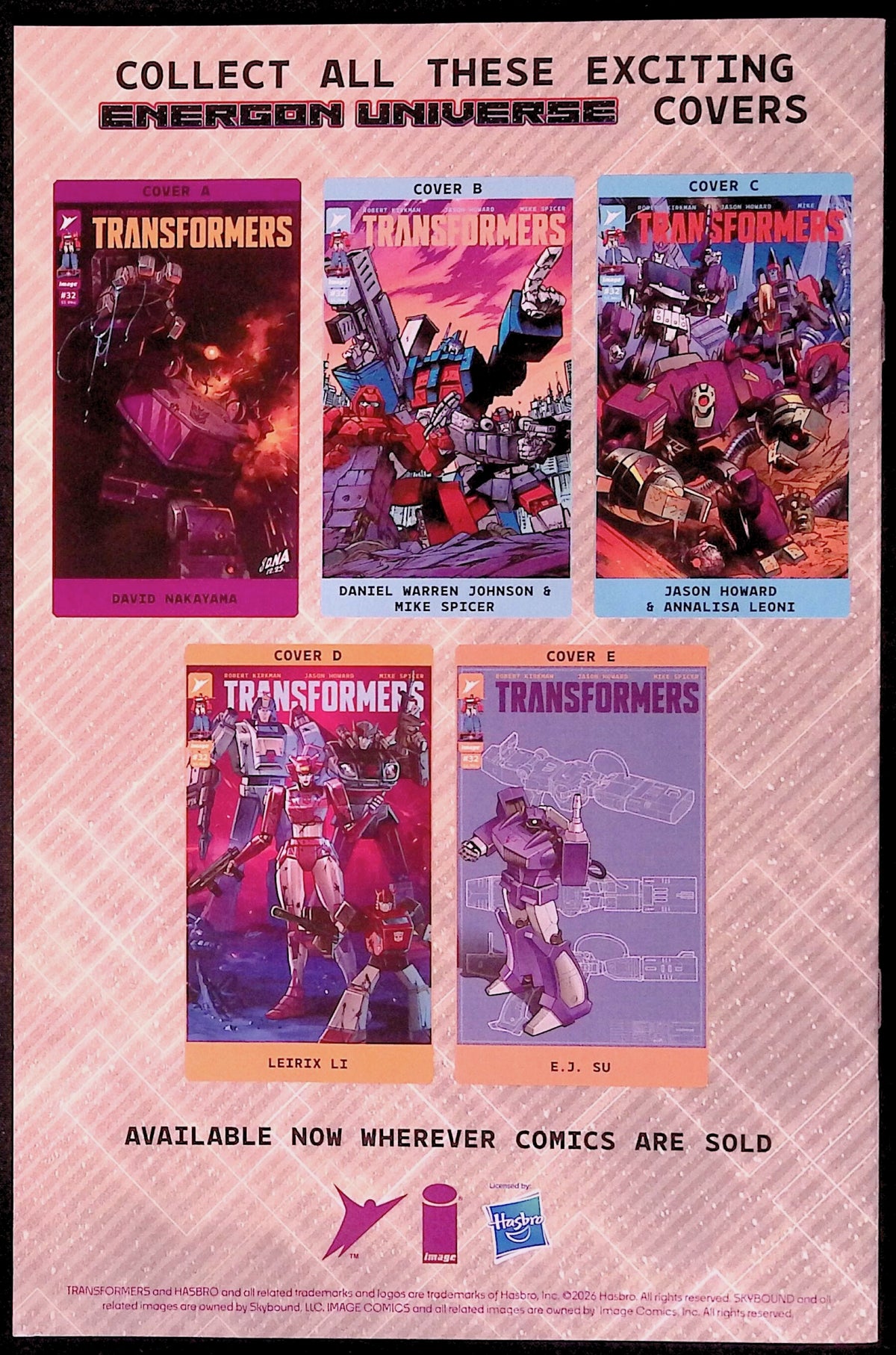 Transformers # 32 Cover A First Printing 2026 NM-
