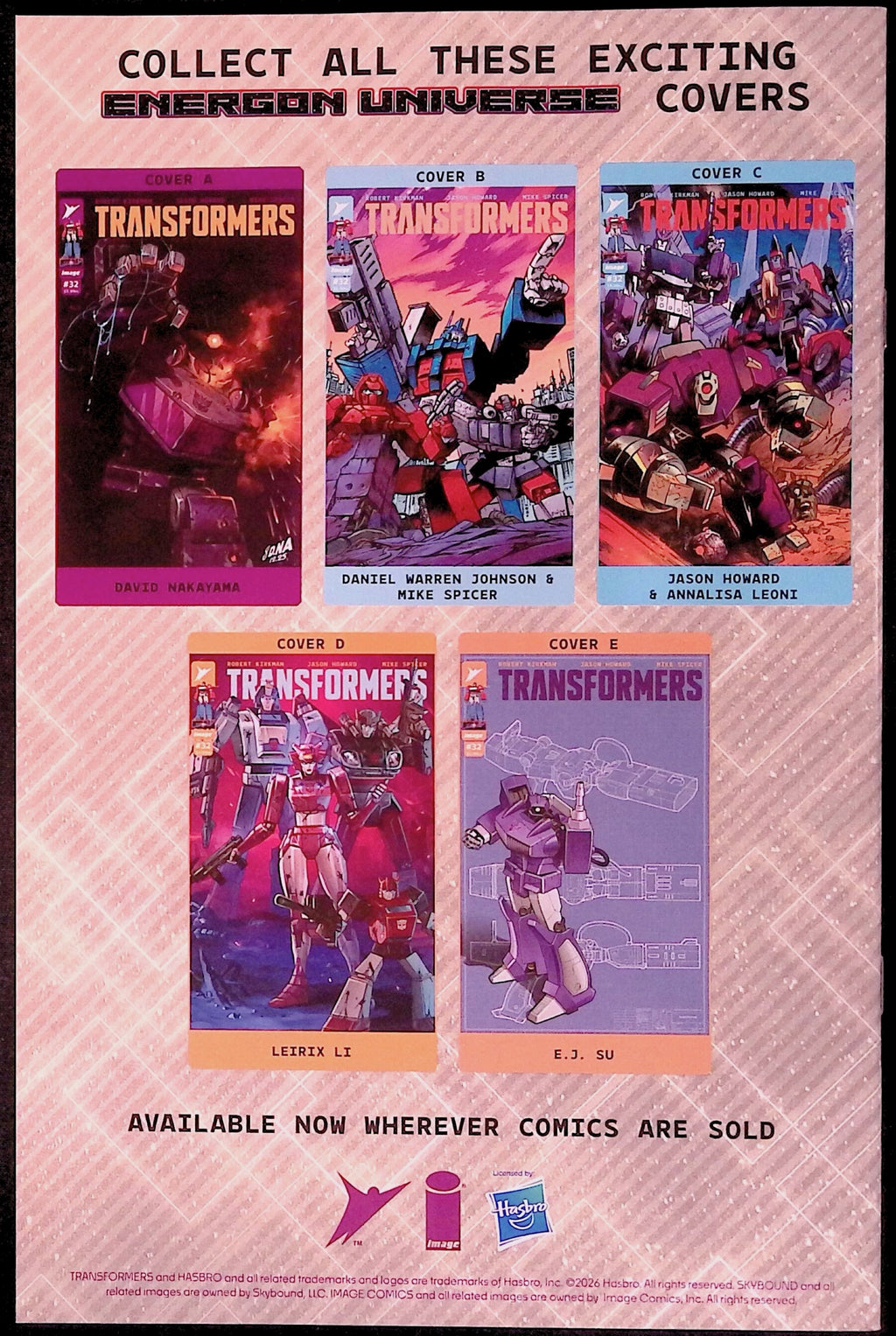 Transformers # 32 Cover A First Printing 2026 NM-