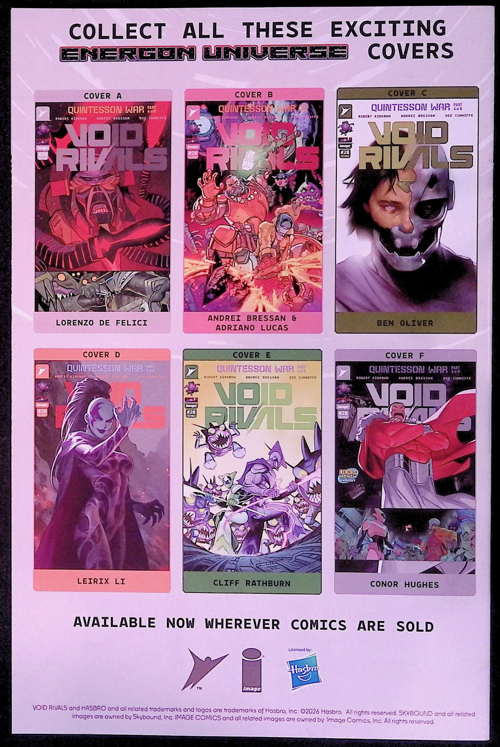 Void Rivals # 28 Cover F Lorenzo De Felici Invincible Team Up Variant 2026 NM-