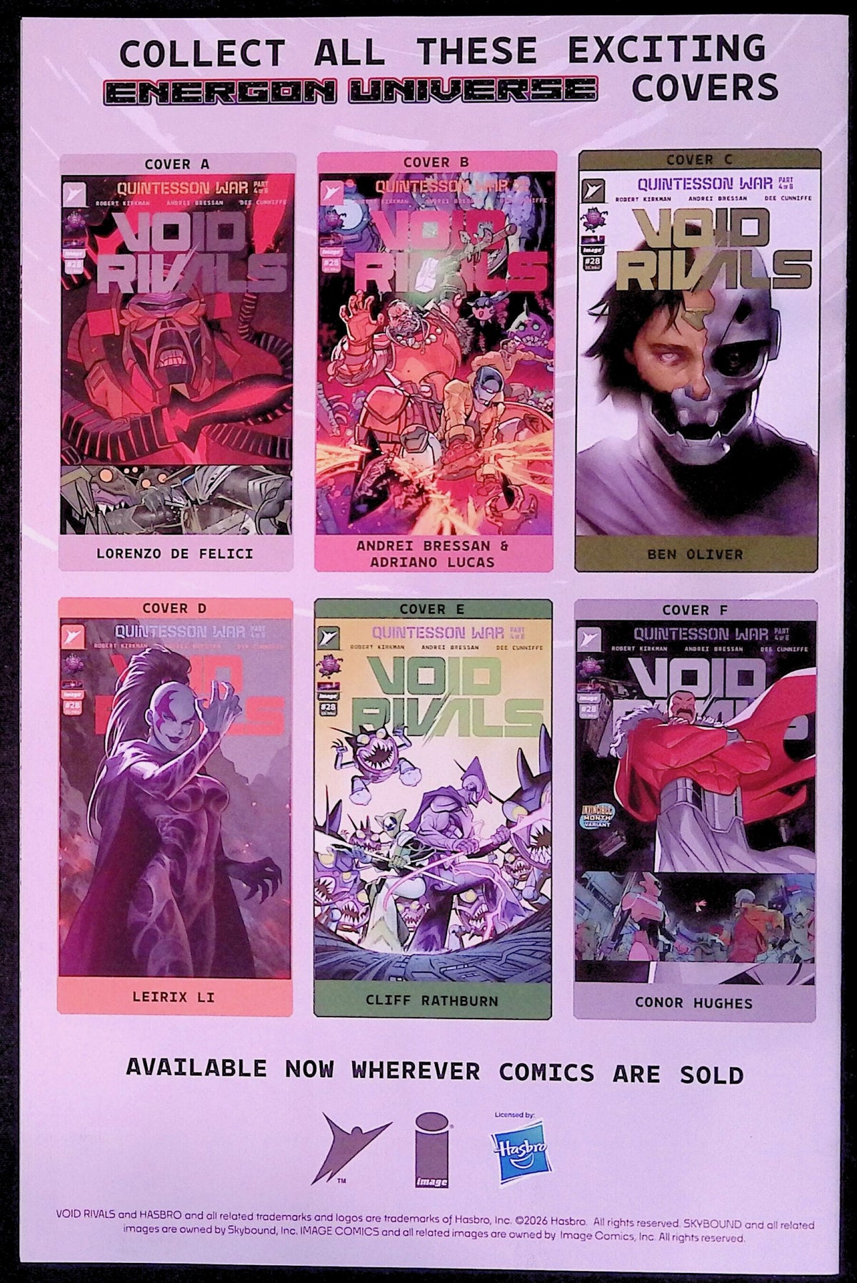Void Rivals # 28 Cover F Lorenzo De Felici Invincible Team Up Variant 2026 NM-